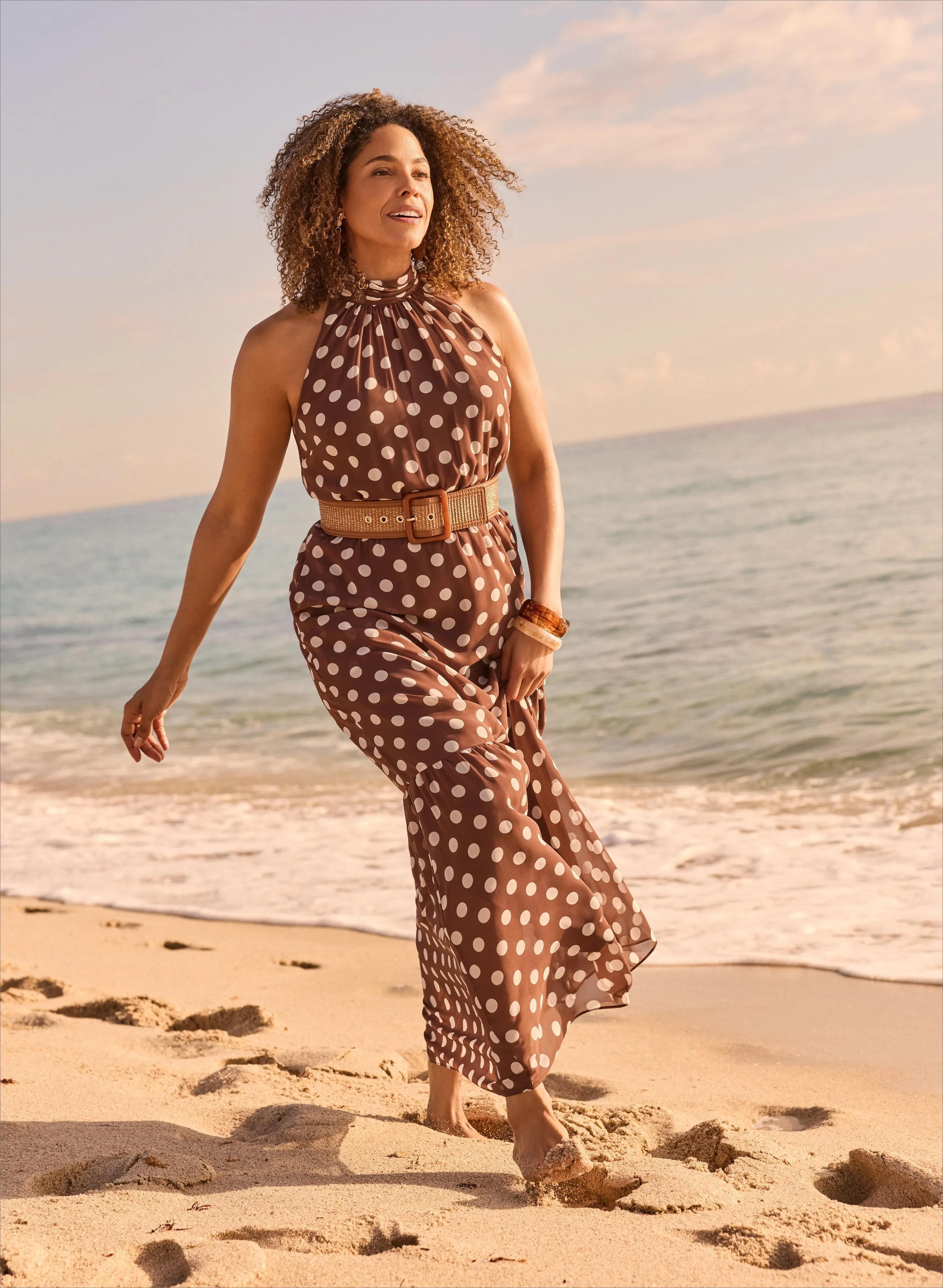 Polka Dot Halter Neck Dress sold by Laura product image thumbnail 2