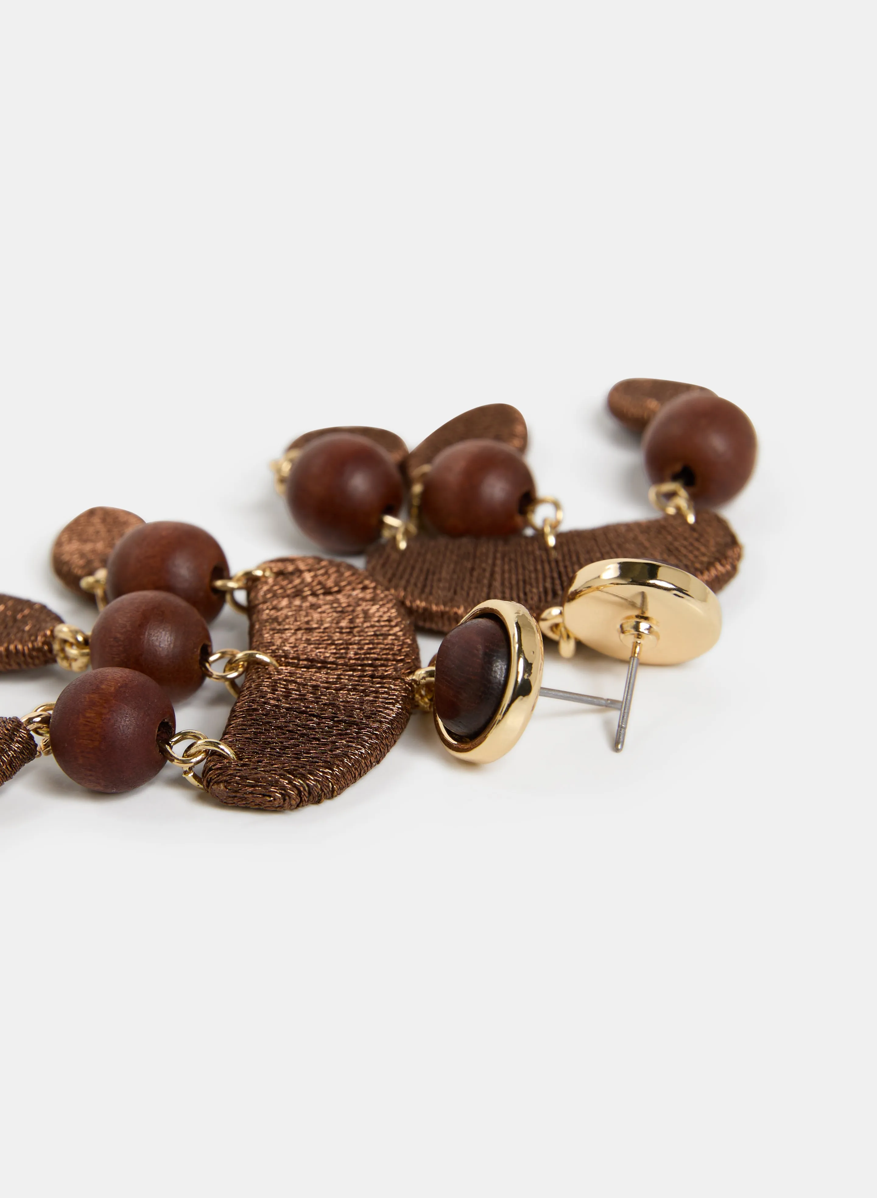 Wood Drop Earrings sold by Laura product image thumbnail 2