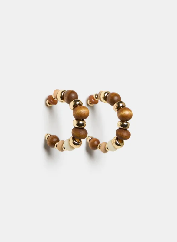 Wood Hoop Earrings sold by Laura