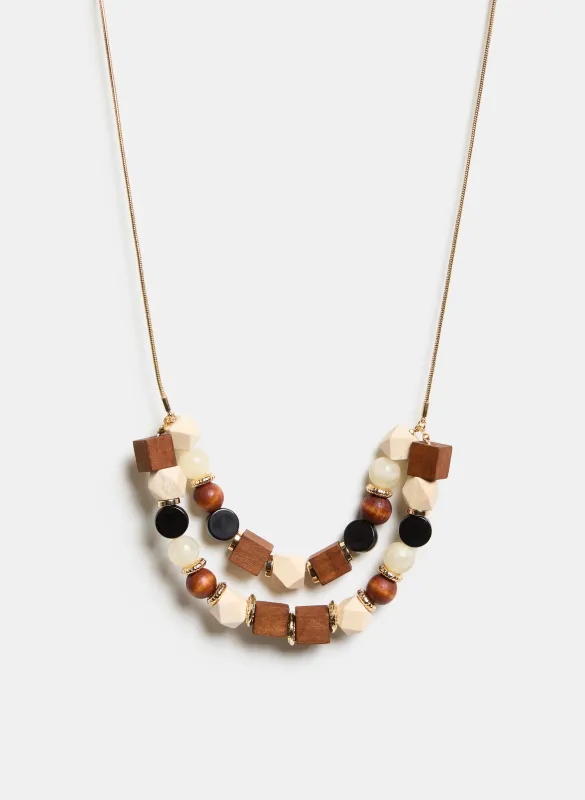 Wood & Bead Necklace sold by Laura