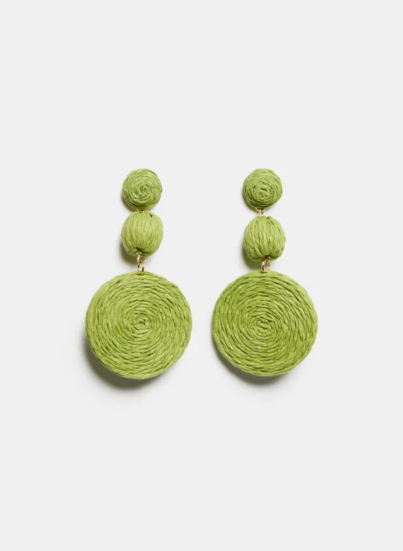 Tiered Raffia Earrings sold by Laura