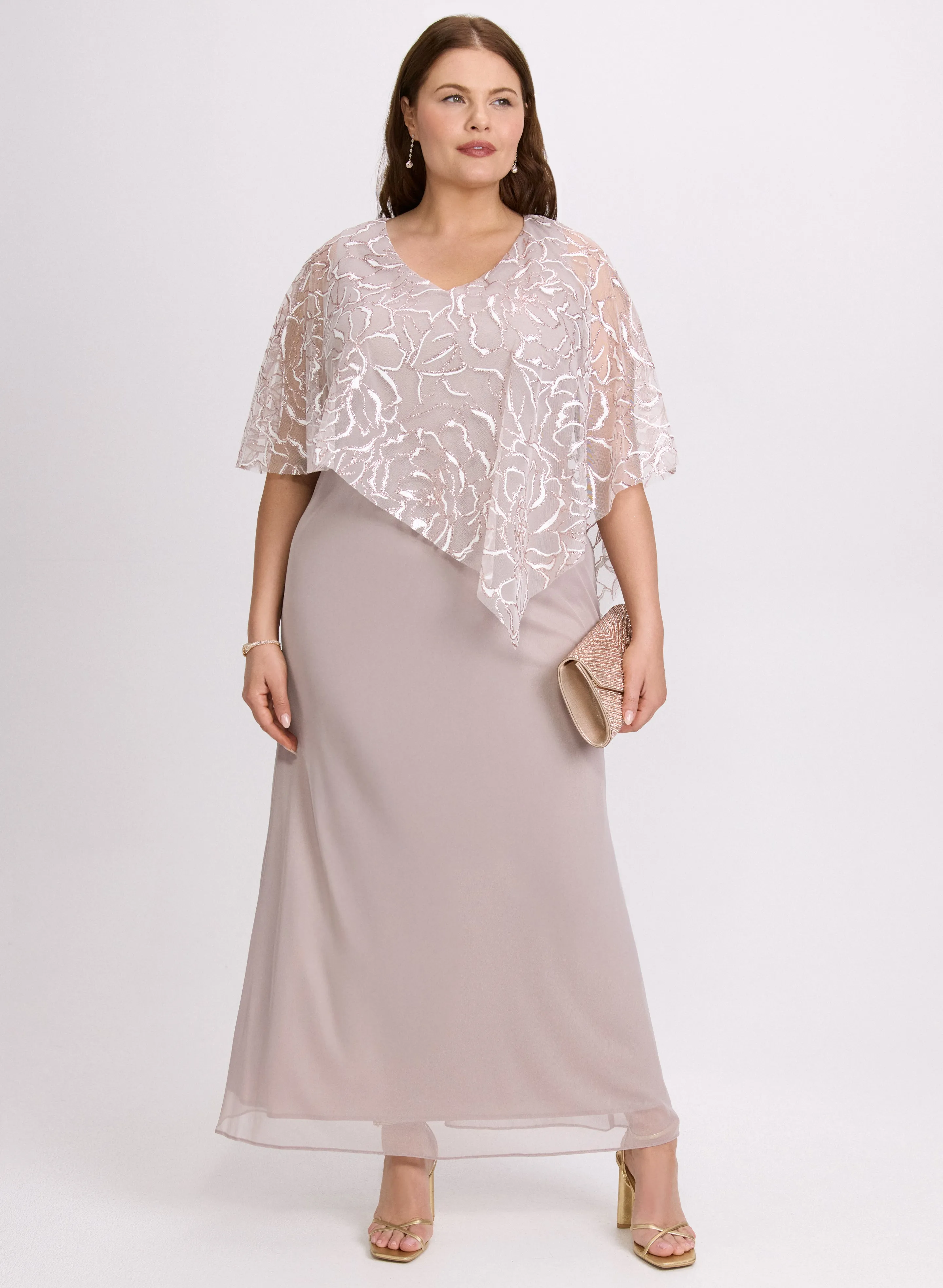 Mesh Capelet Dress sold by Laura