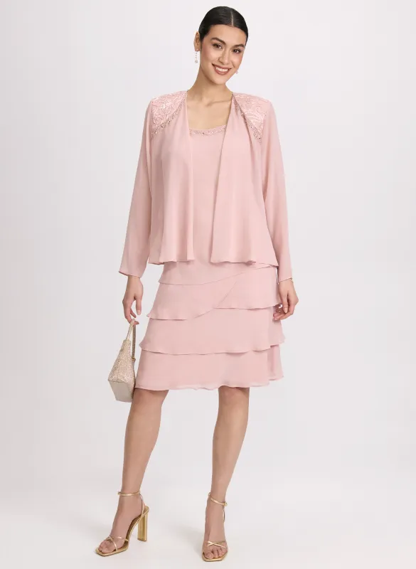 Chiffon Dress & Jacket Set sold by Laura