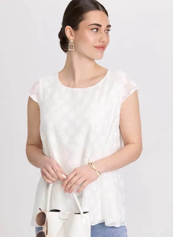 Heart Short Sleeve Blouse sold by Laura