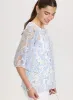 Printed Mesh Blouse sold by Laura