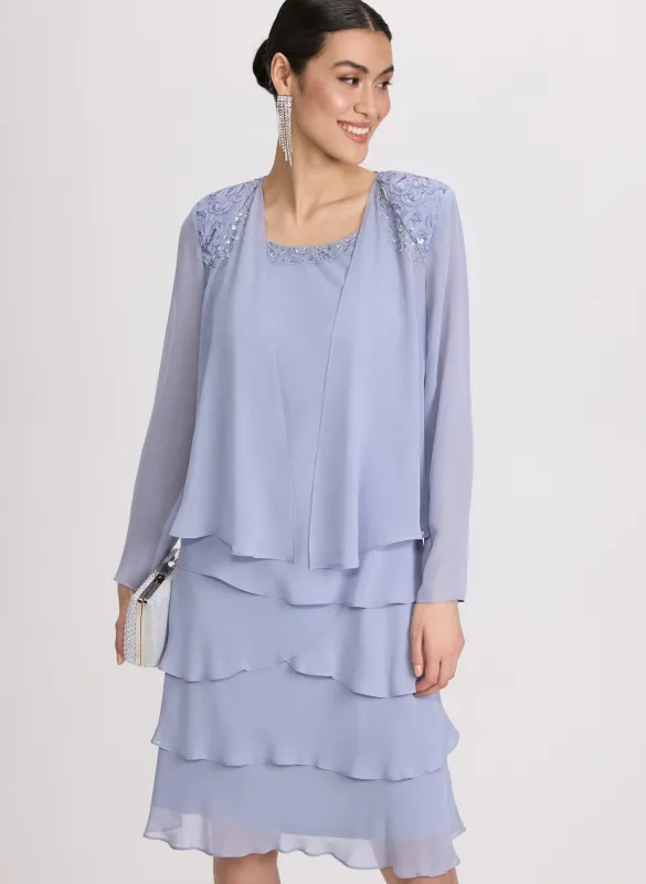 Chiffon Dress & Jacket Set sold by Laura