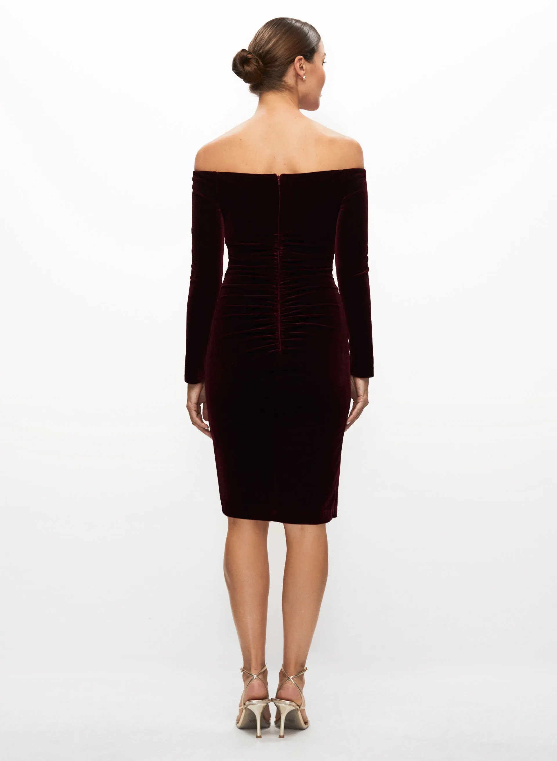 Velvet Split Neck Dress sold by Laura product image thumbnail 3