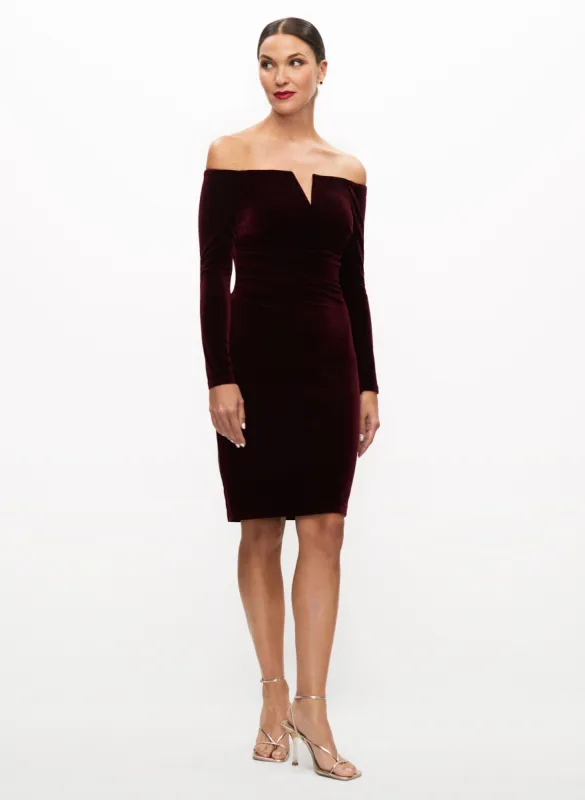 Velvet Split Neck Dress sold by Laura