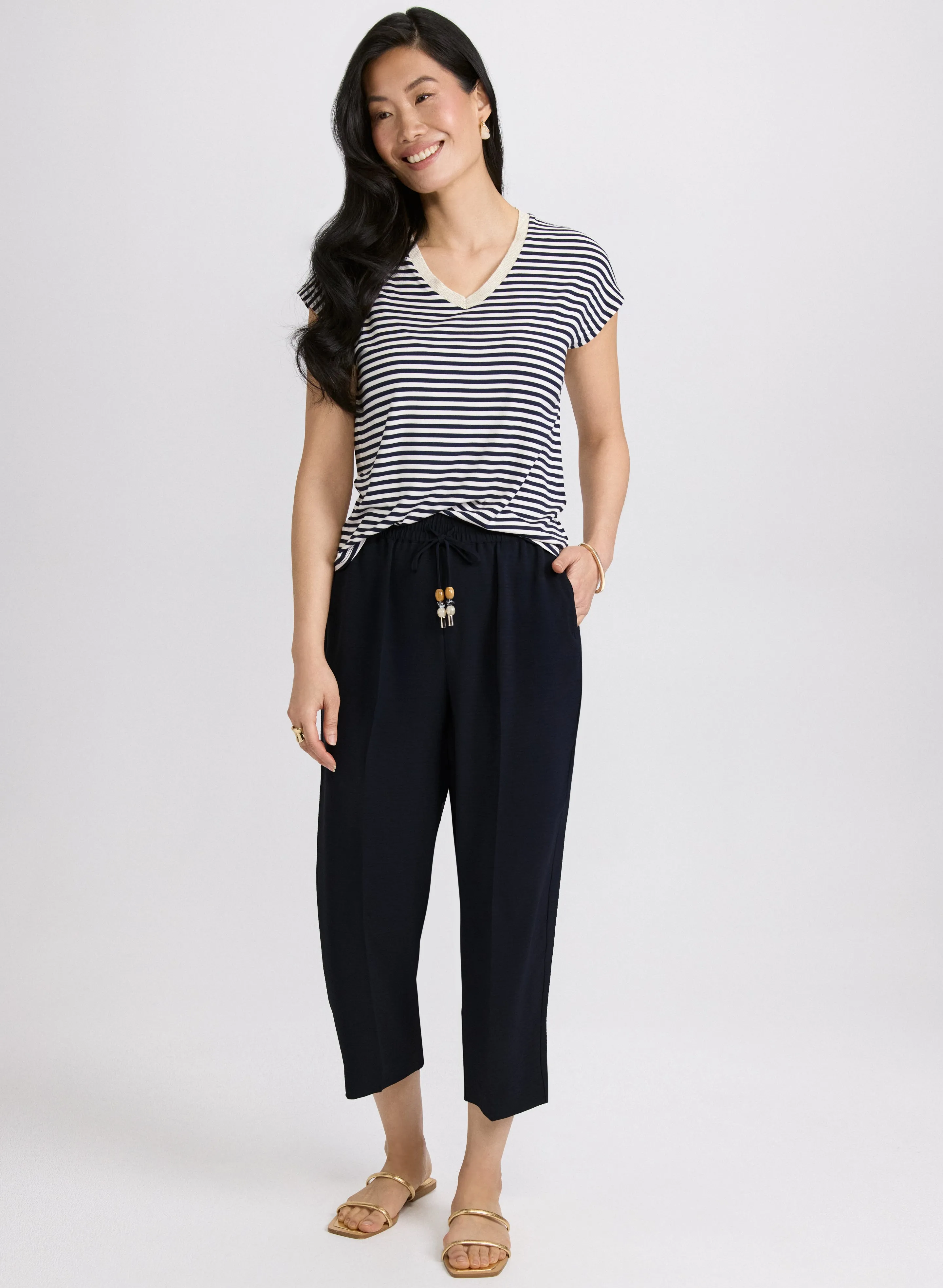 Straight-Leg Drawstring Capris sold by Laura product image thumbnail 4