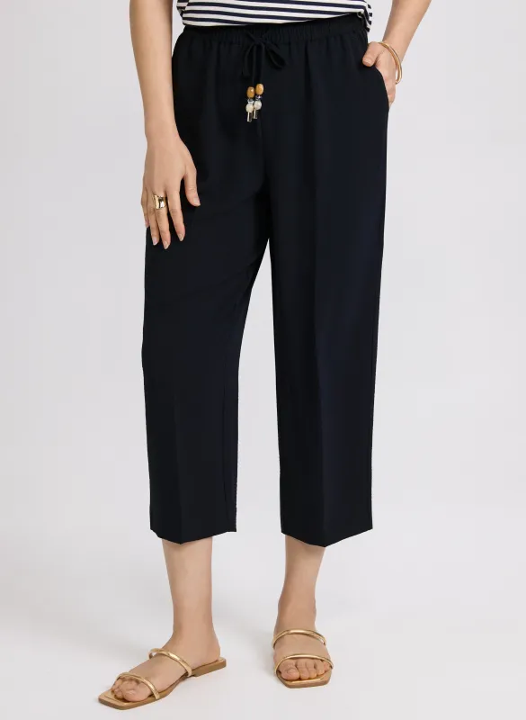 Straight-Leg Drawstring Capris sold by Laura