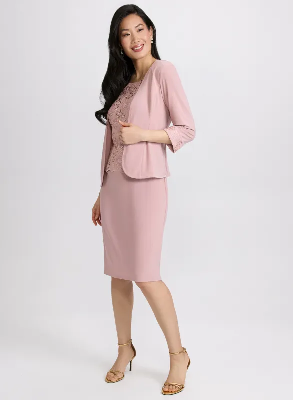 Sequin Embellished Dress & Jacket Set made by Laura