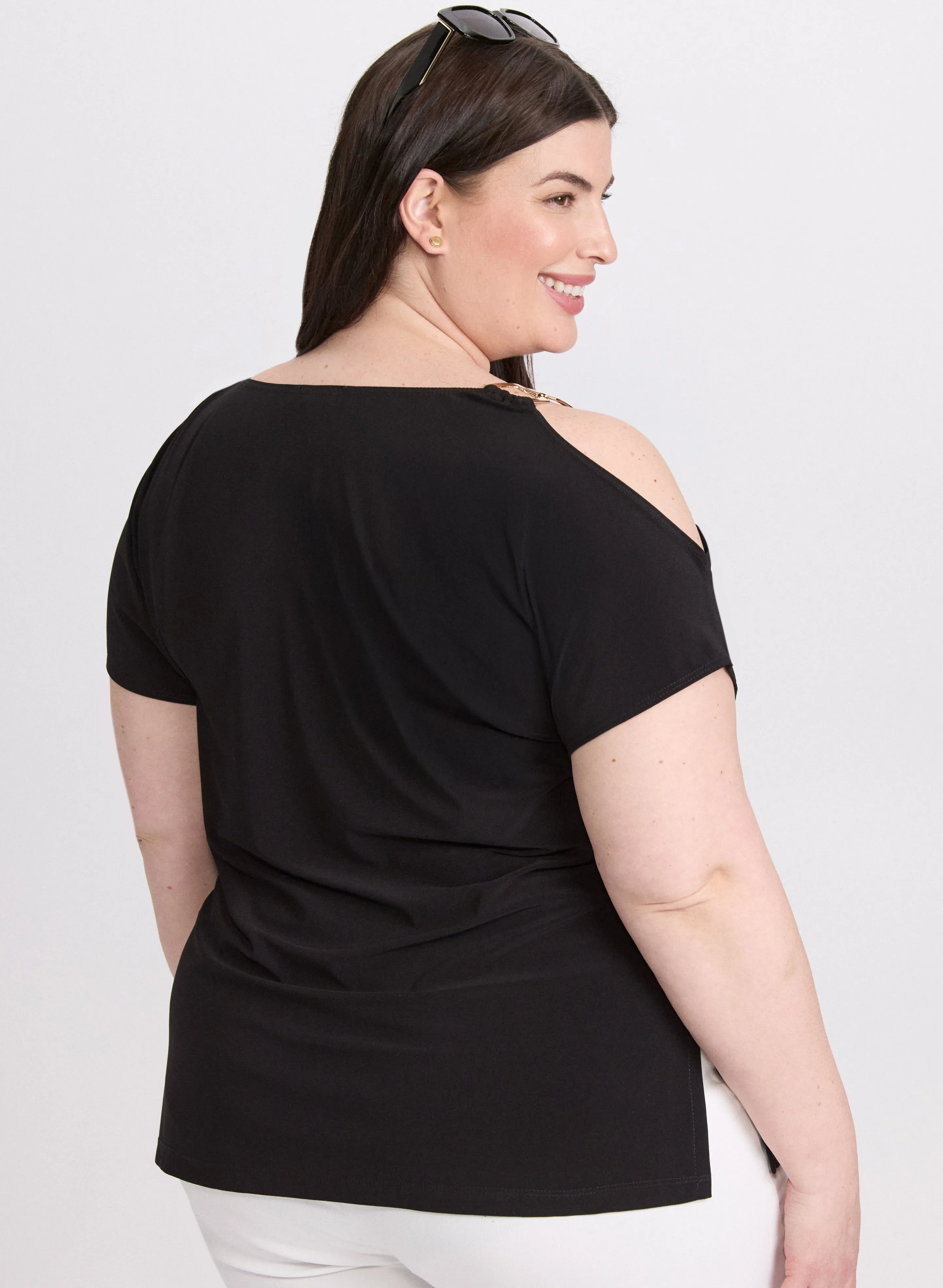 Chain Link Cold-Shoulder Top sold by Laura product image thumbnail 3