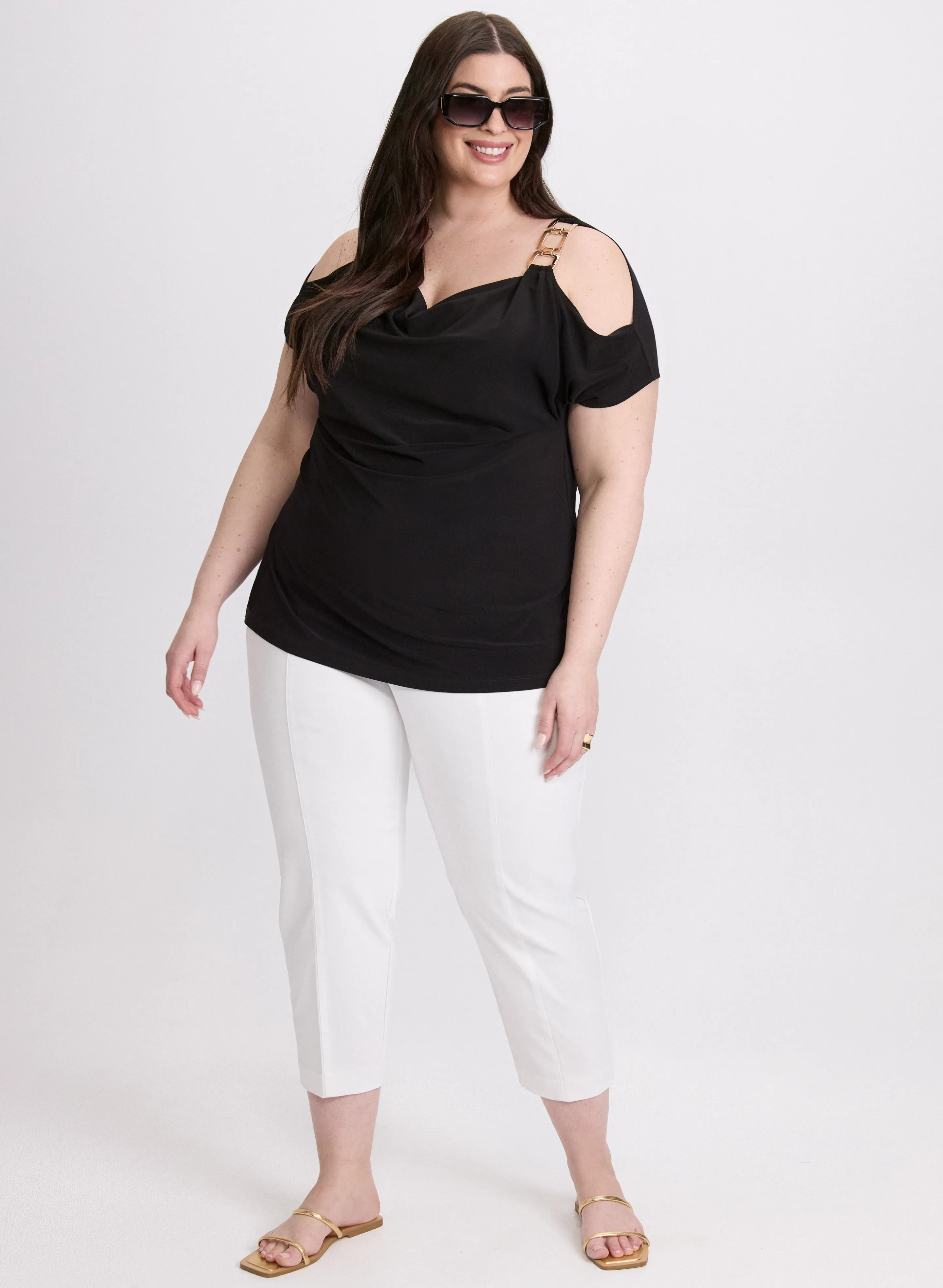 Chain Link Cold-Shoulder Top sold by Laura product image thumbnail 4