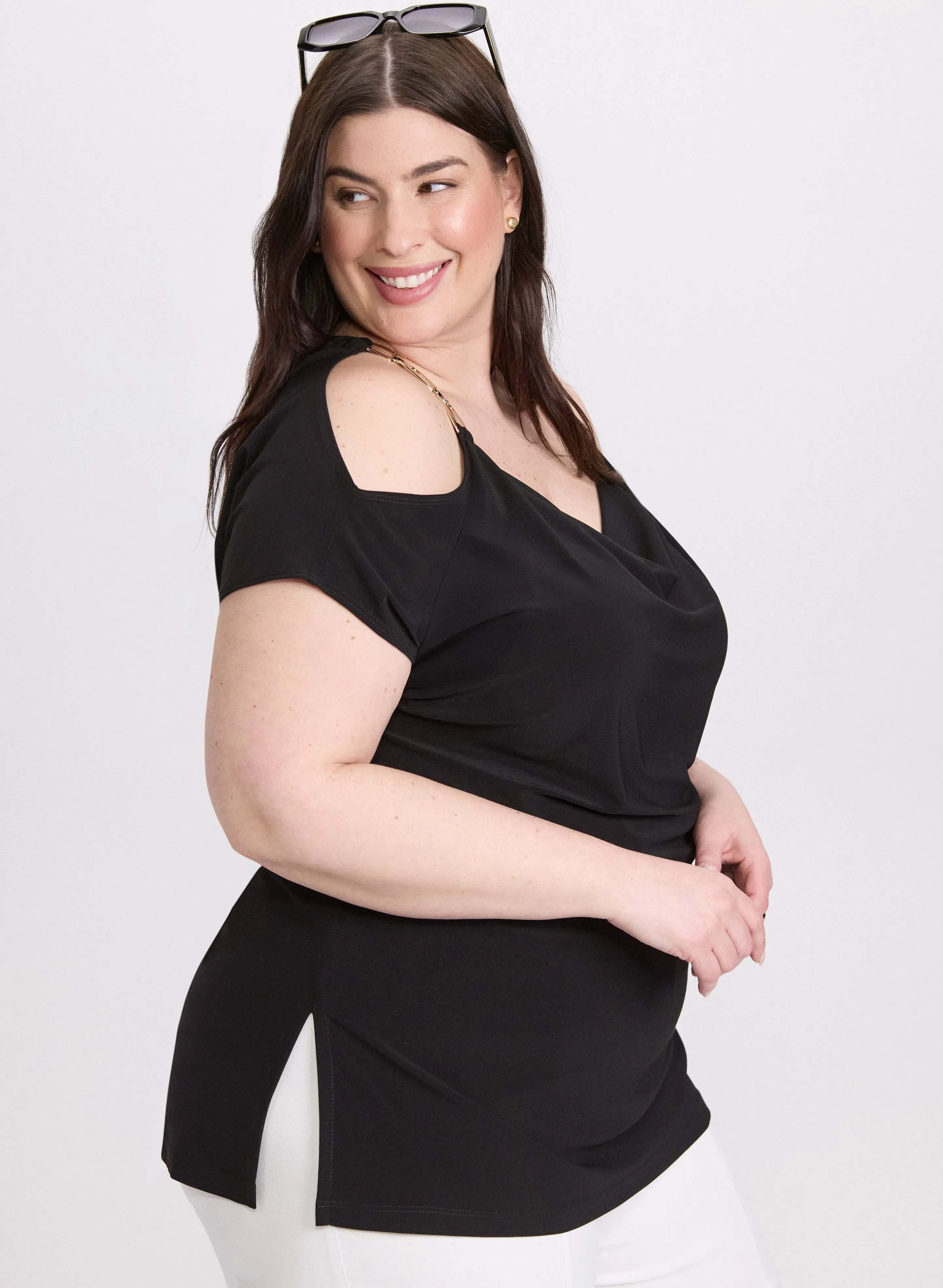 Chain Link Cold-Shoulder Top sold by Laura product image thumbnail 2