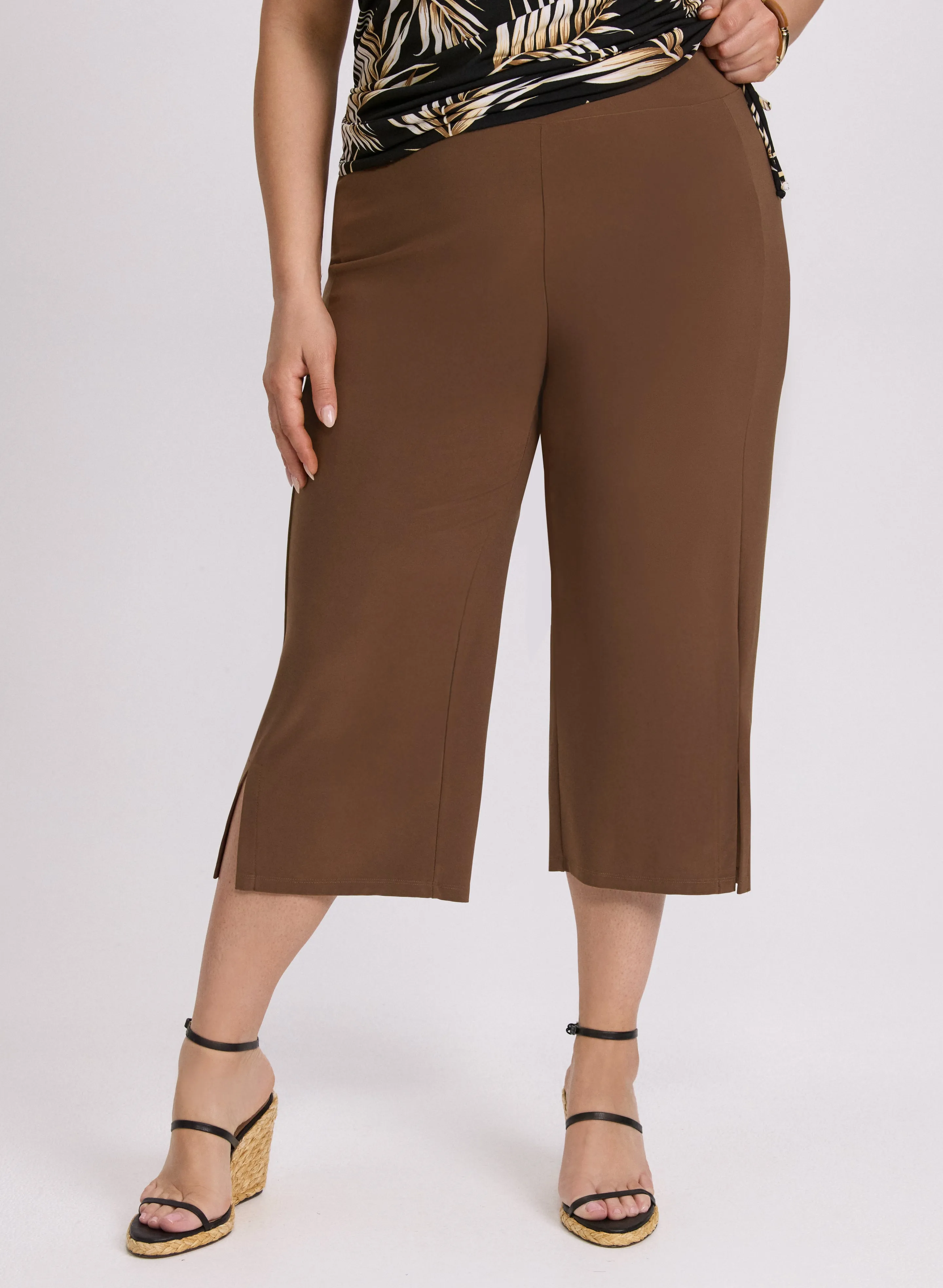 Side Slit Pull-On Capris sold by Laura