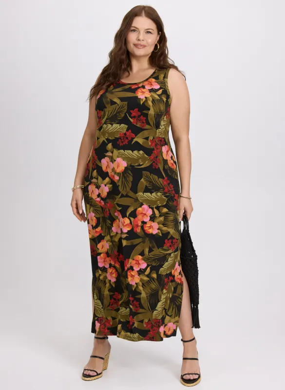 Tropical Jersey Maxi Dress sold by Laura