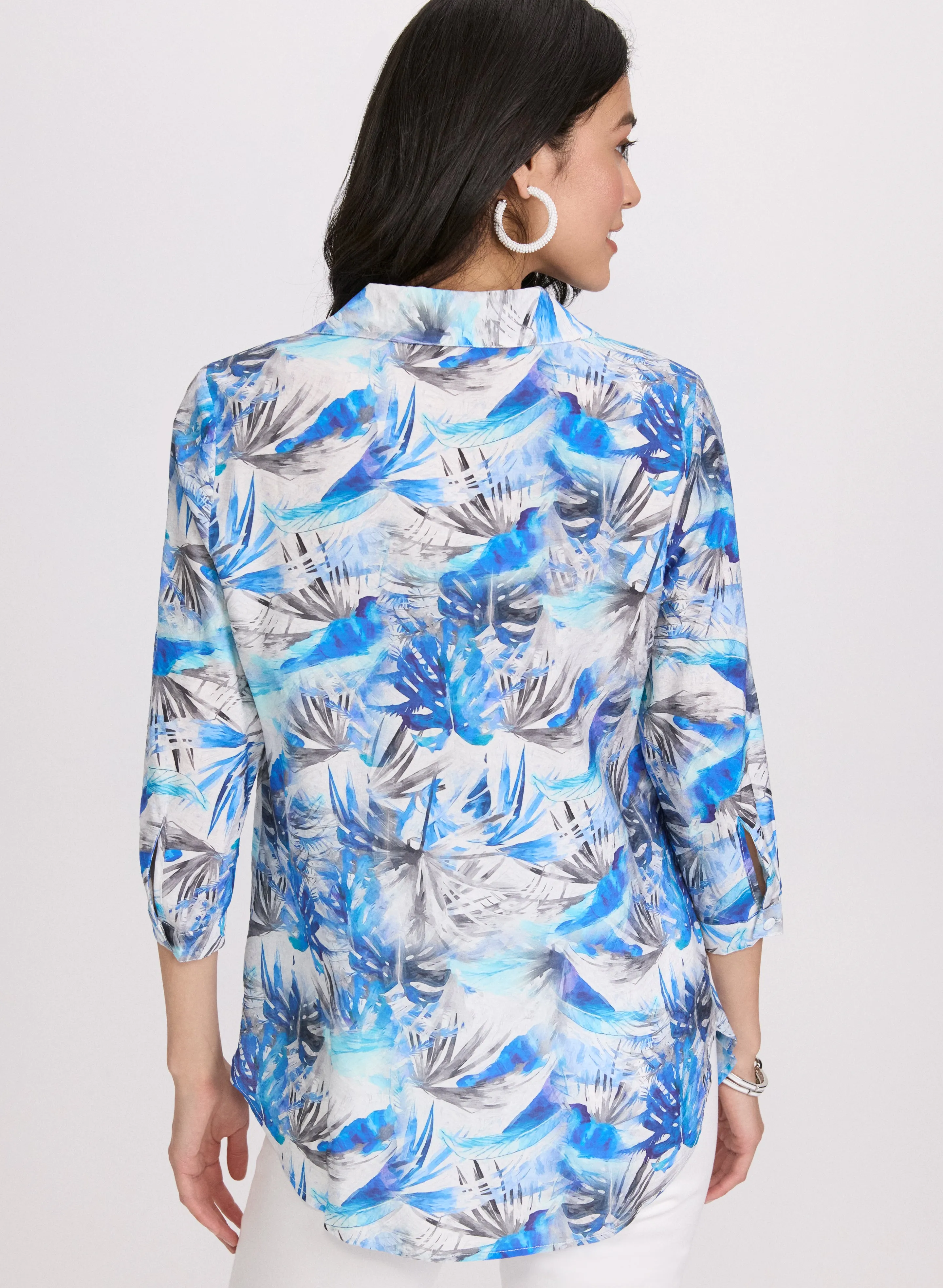 Palm Leaf Print Blouse sold by Laura product image thumbnail 4