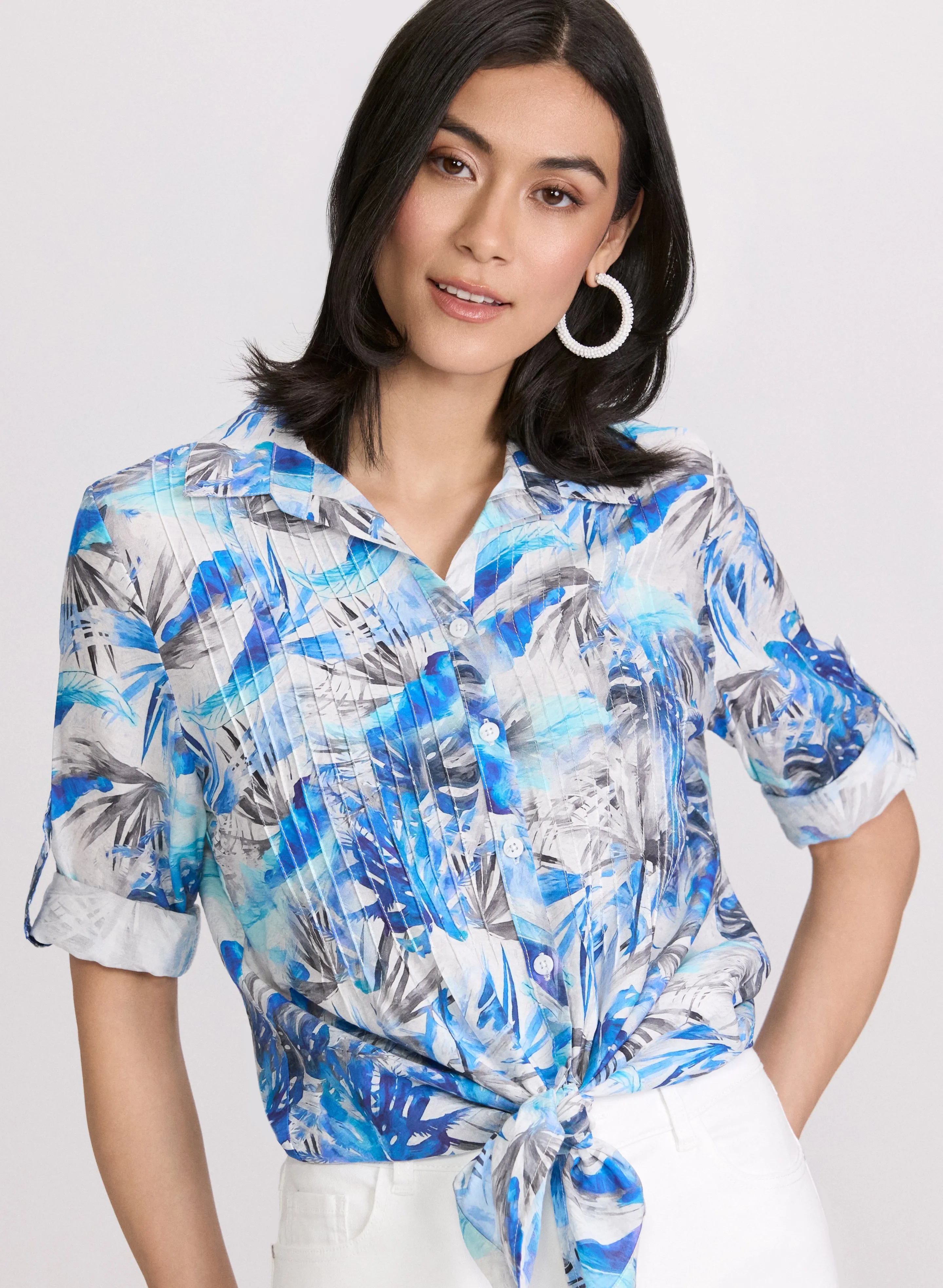 Palm Leaf Print Blouse sold by Laura product image thumbnail 2