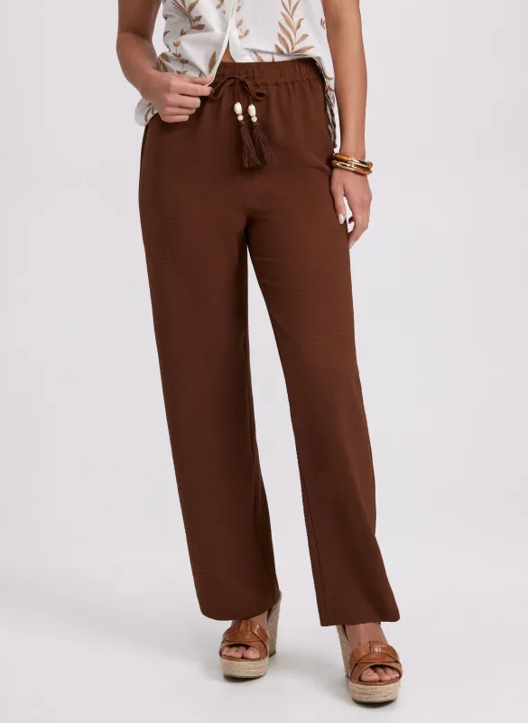 Olivia Crinkled Wide-Leg Pants sold by Laura