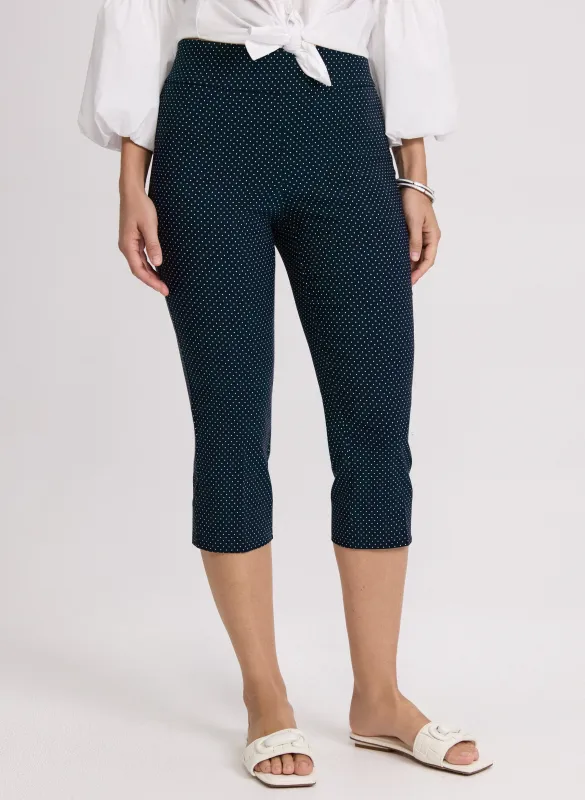 Polka Dot Slim-Leg Capris sold by Laura