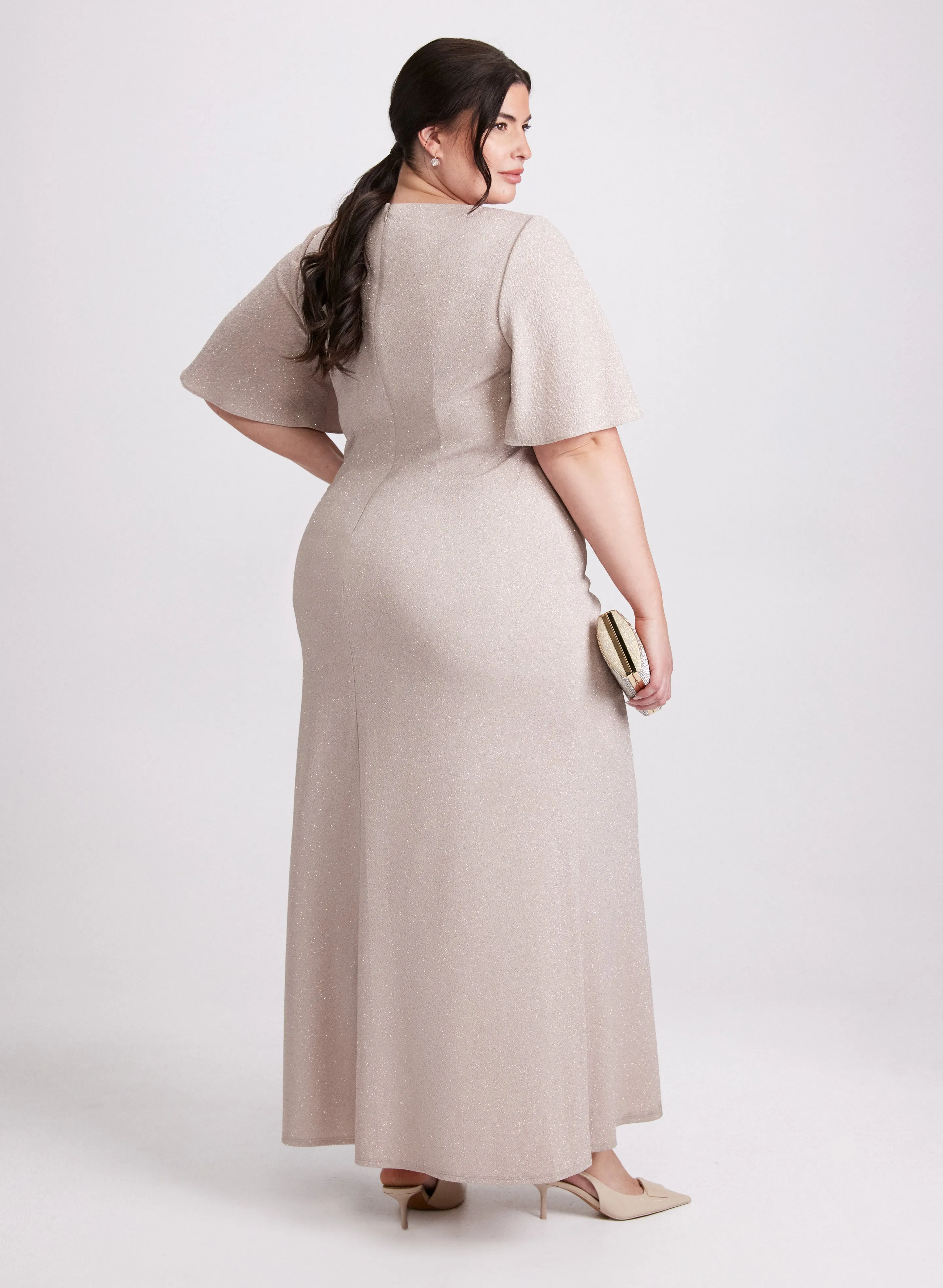 Asymmetric Glitter Knit Dress sold by Laura product image thumbnail 3