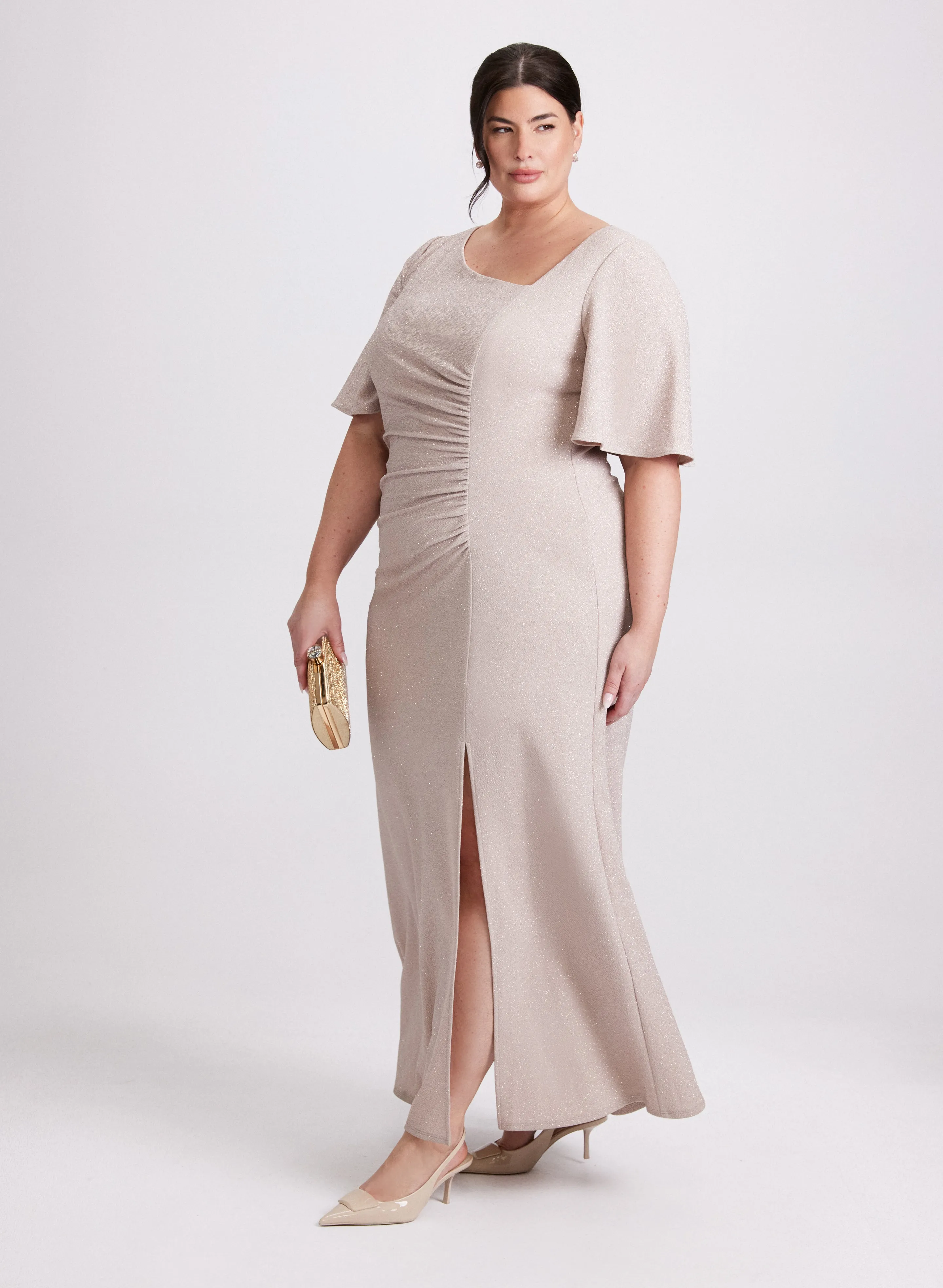 Asymmetric Glitter Knit Dress sold by Laura product image thumbnail 2