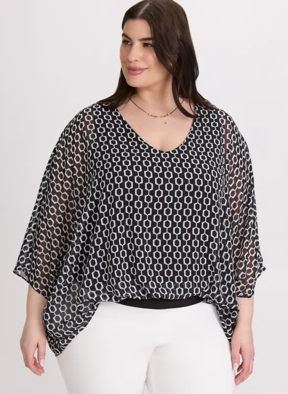 Geometric Chiffon Blouse sold by Laura