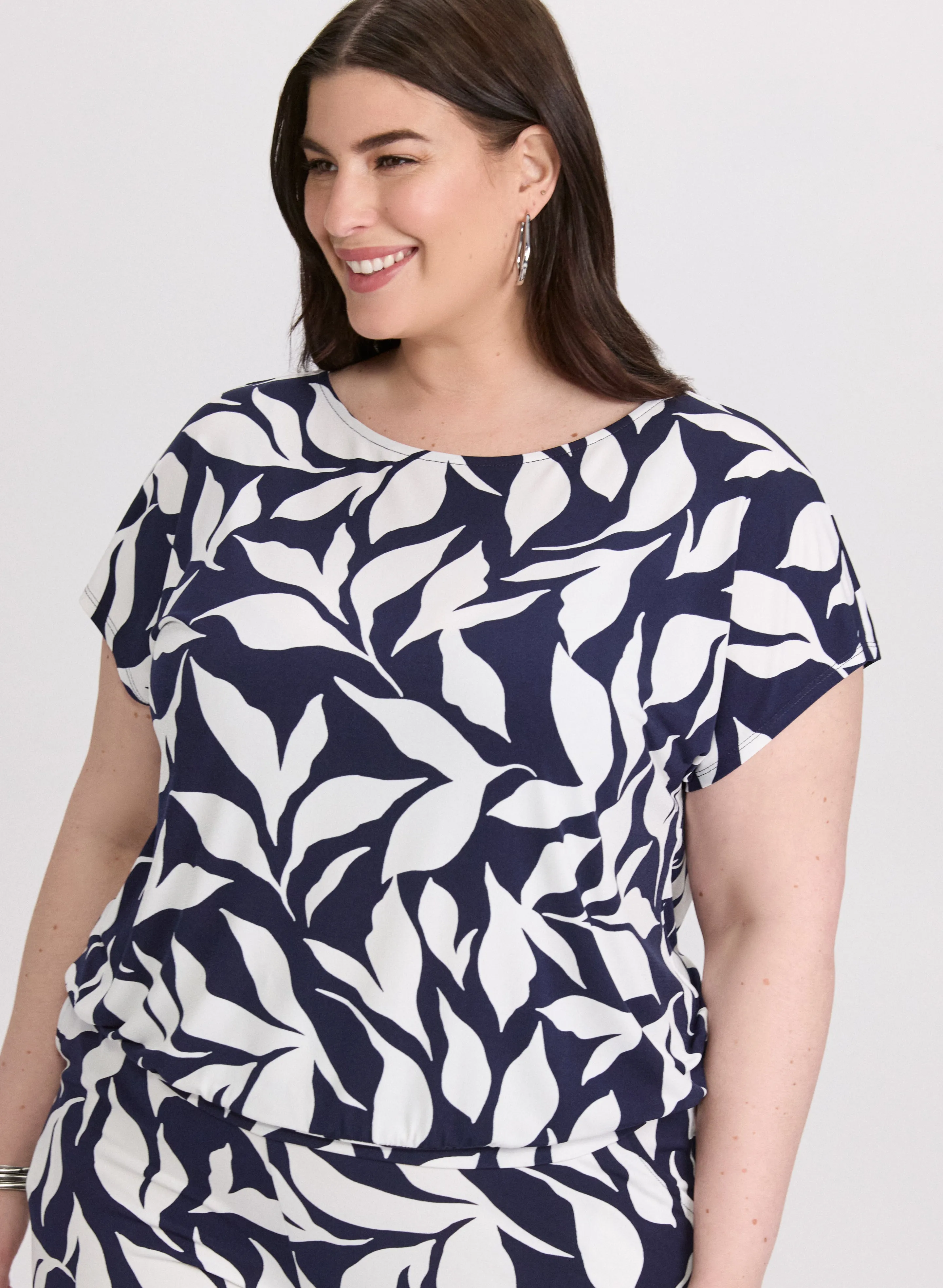 Leaf Print Top sold by Laura