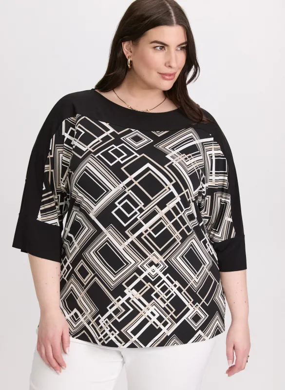 Geometric Colour Block Top sold by Laura