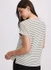 Striped Cap Sleeve T-Shirt sold by Laura