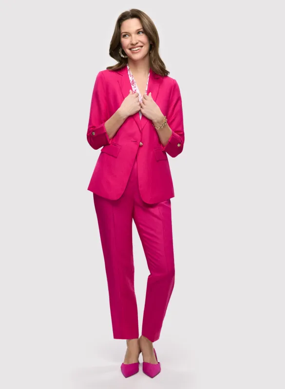 Linen-Blend Blazer & Pull-On Pants sold by Laura