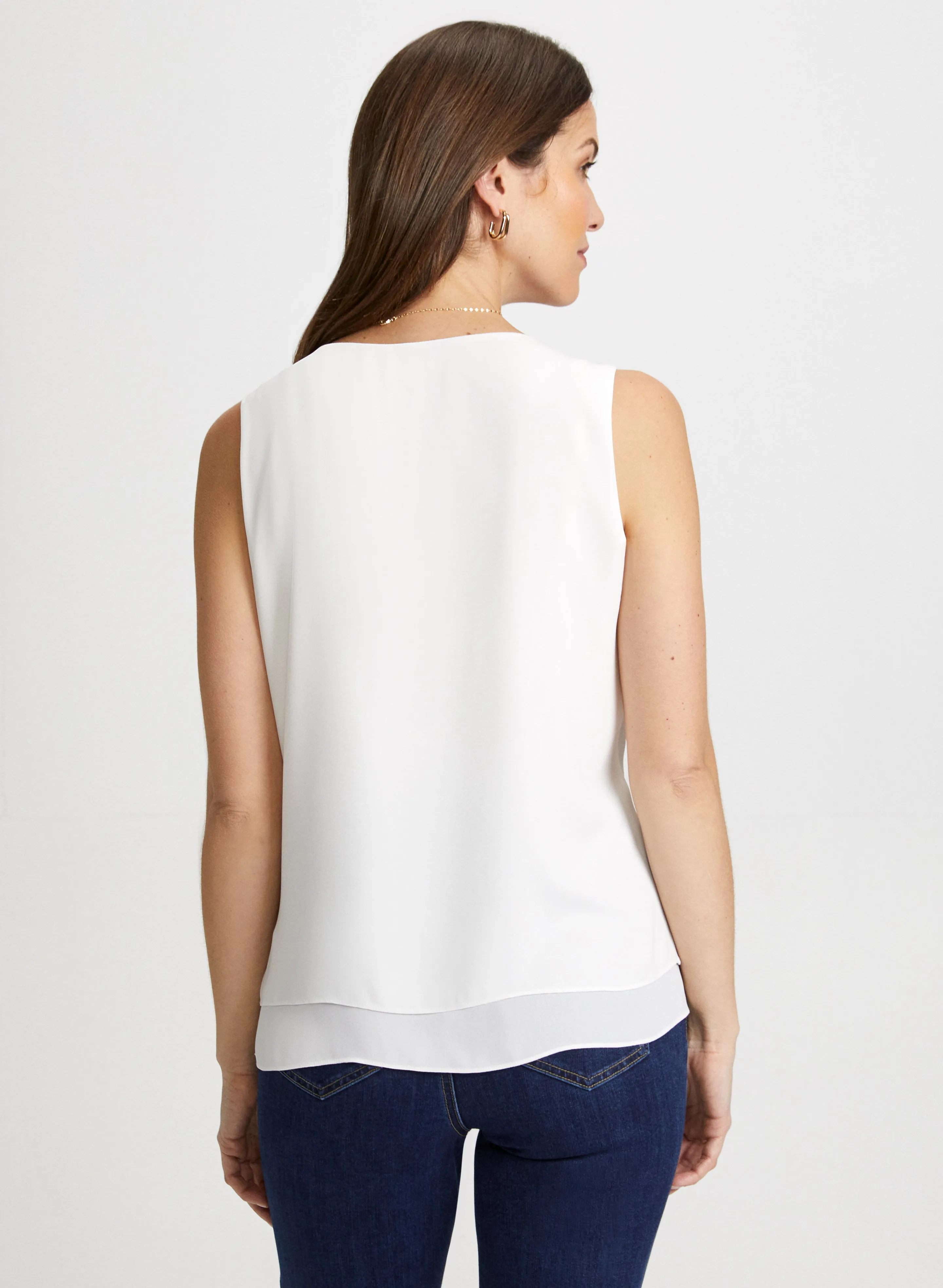 Sleeveless V-Neck Blouse sold by Laura product image thumbnail 4