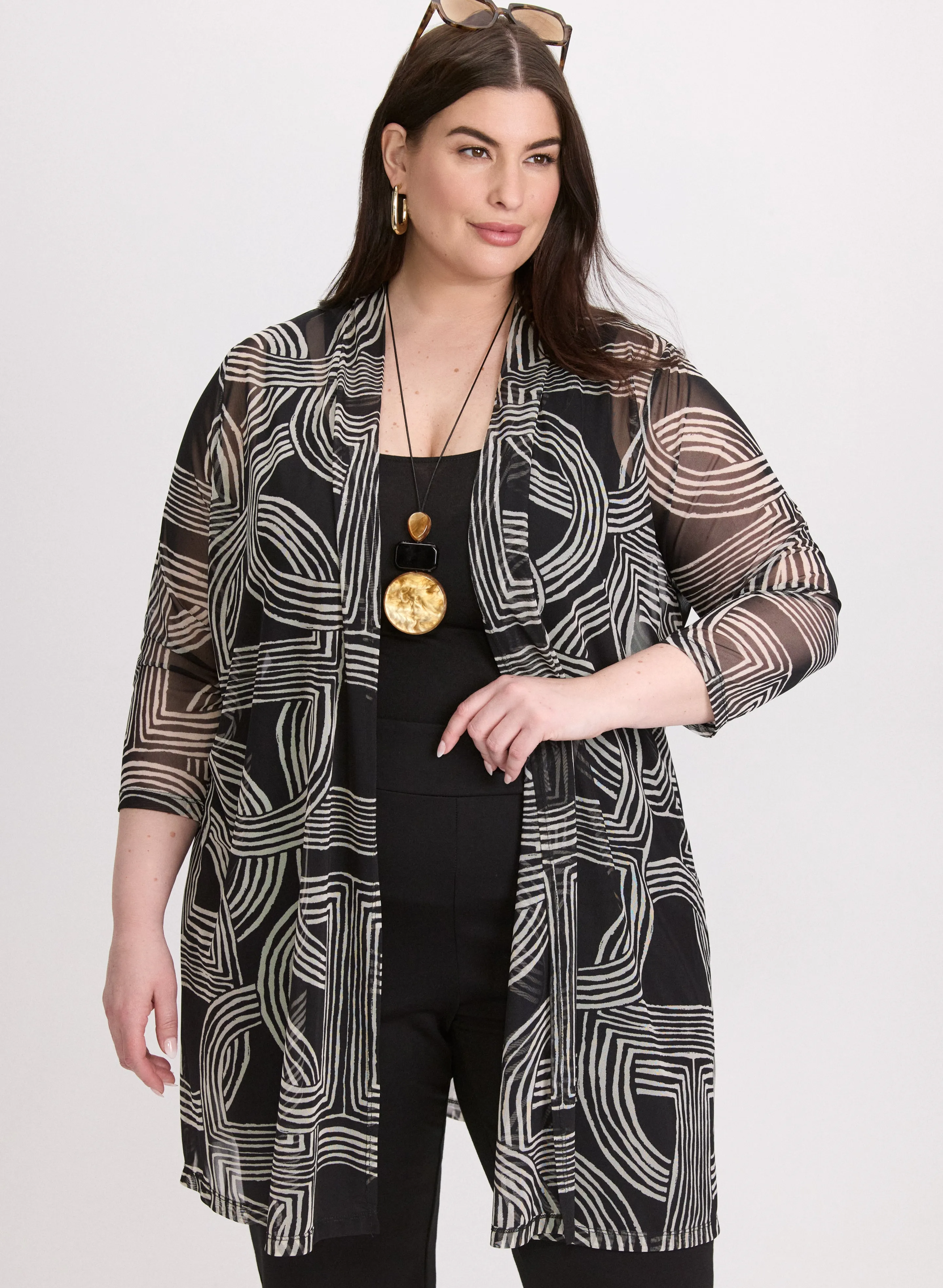 Geometric Mesh Cover-Up sold by Laura