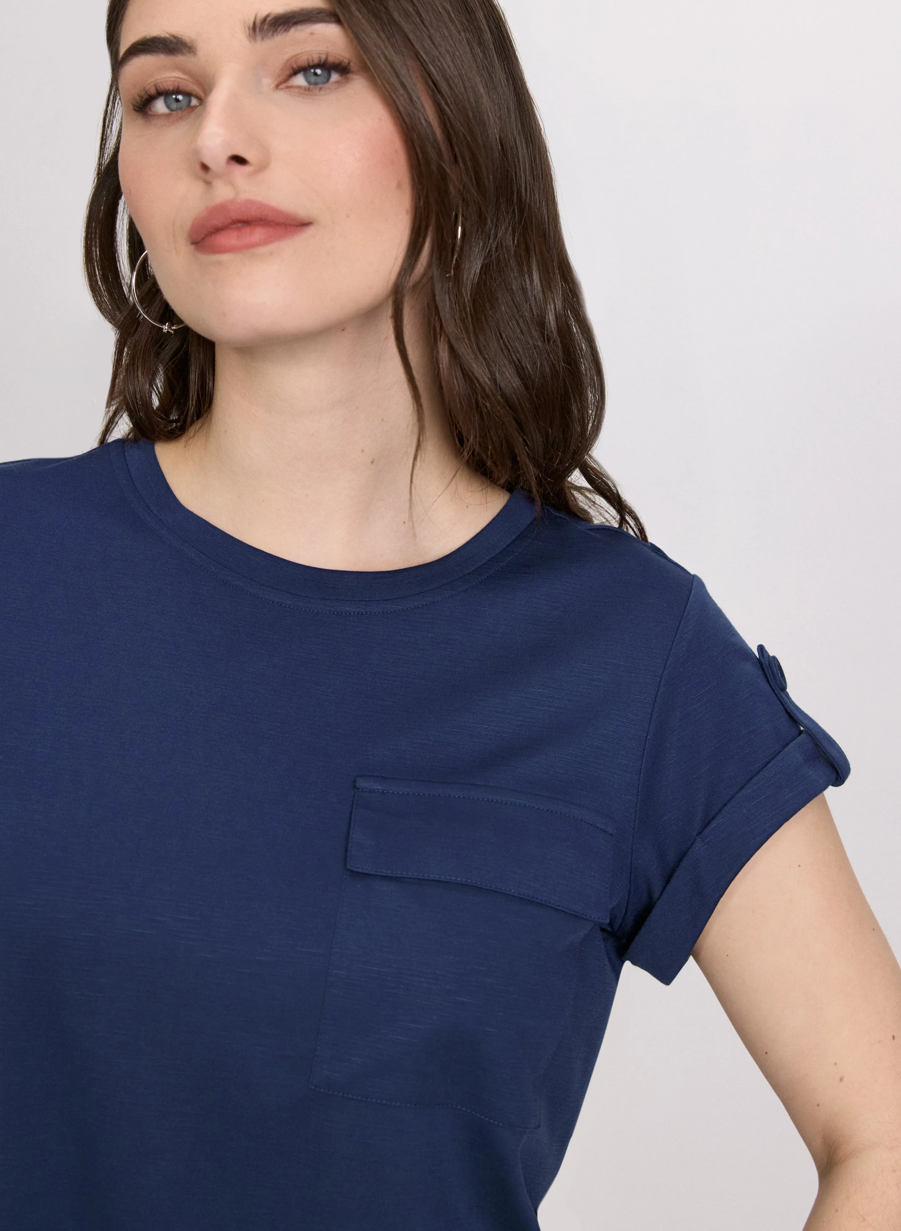 Cuffed Sleeve T-Shirt sold by Laura product image thumbnail 5