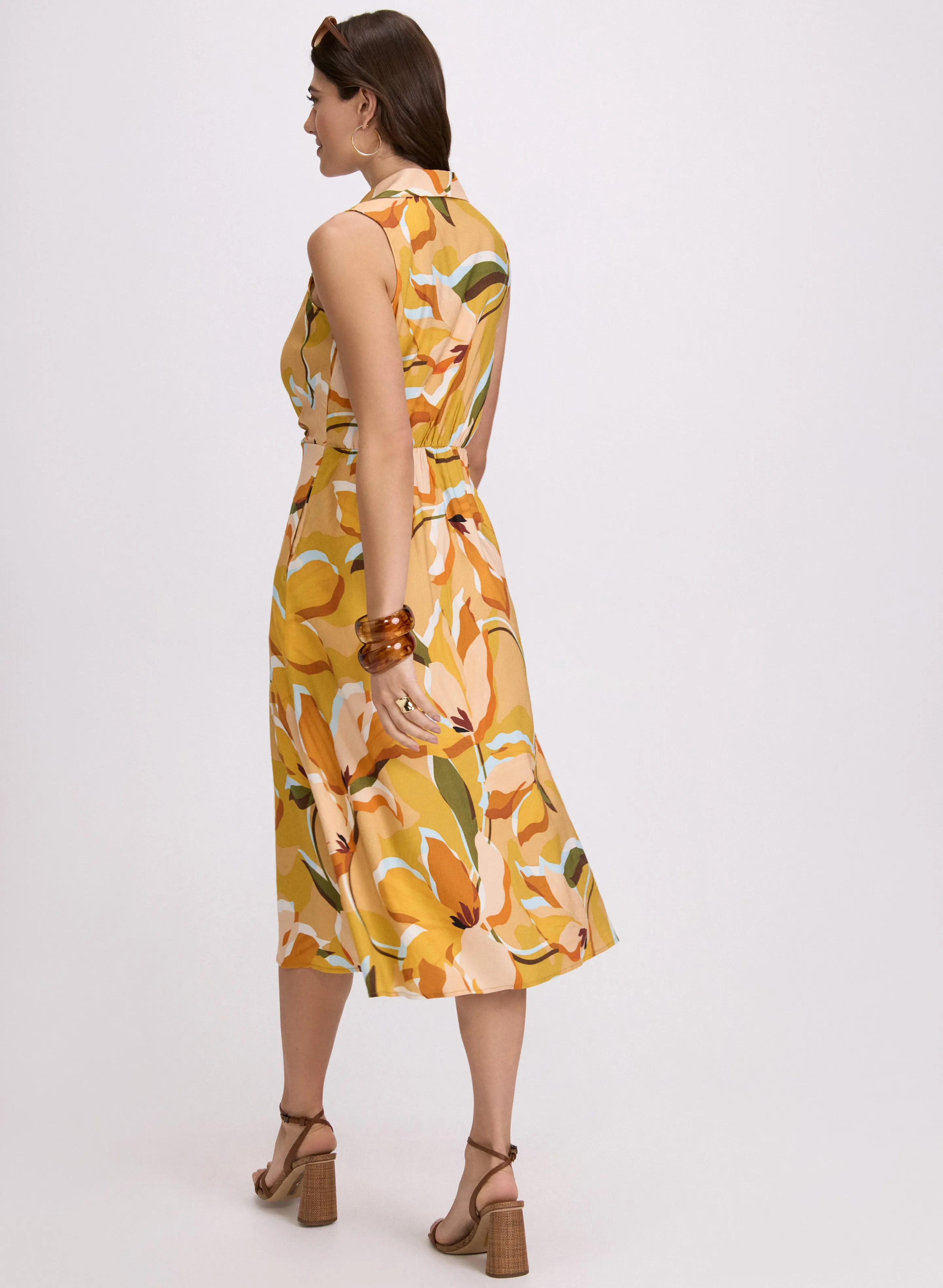 Floral Linen-Blend Dress sold by Laura product image thumbnail 4