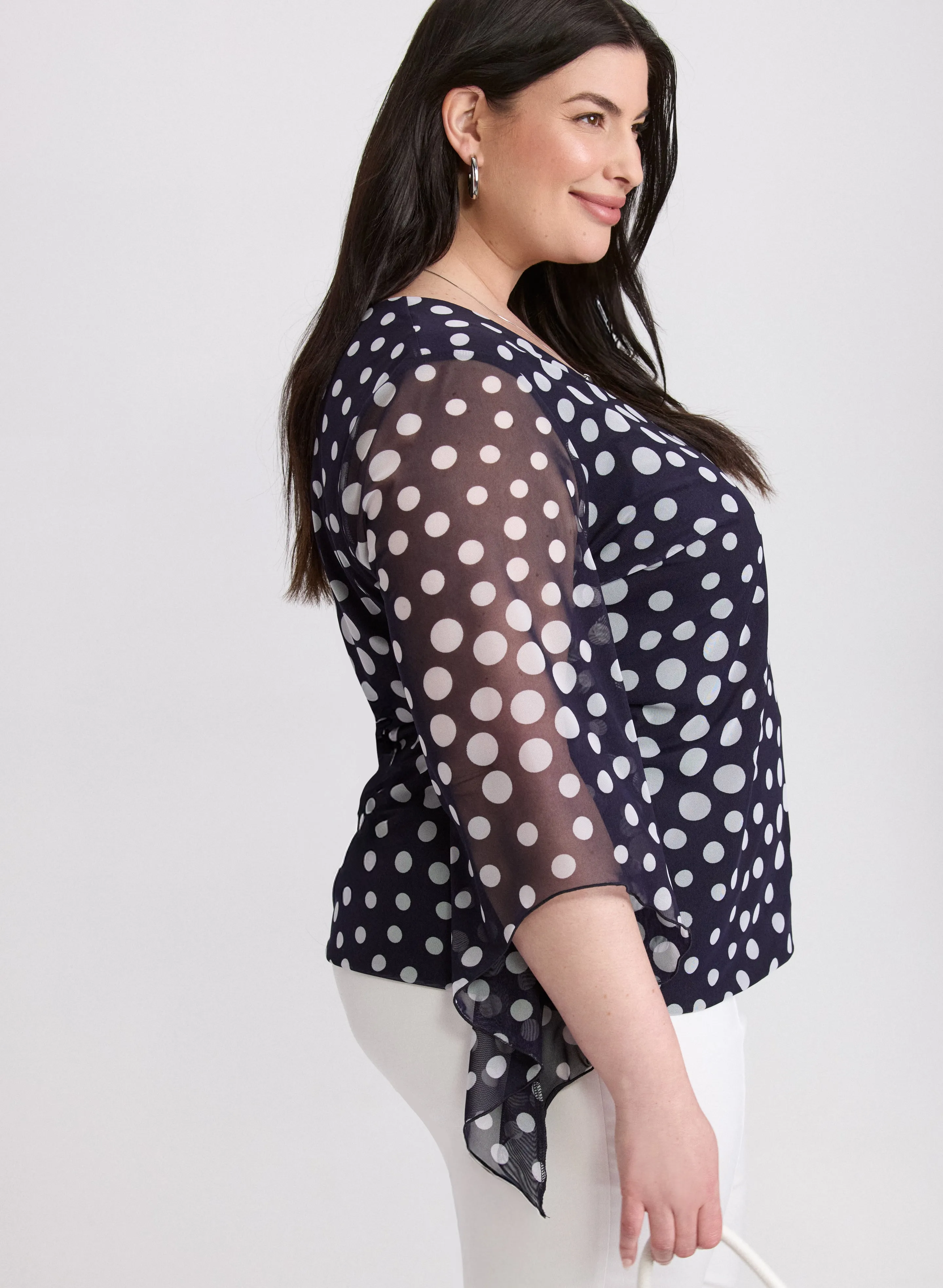 Mesh Polka Dot Top sold by Laura product image thumbnail 4