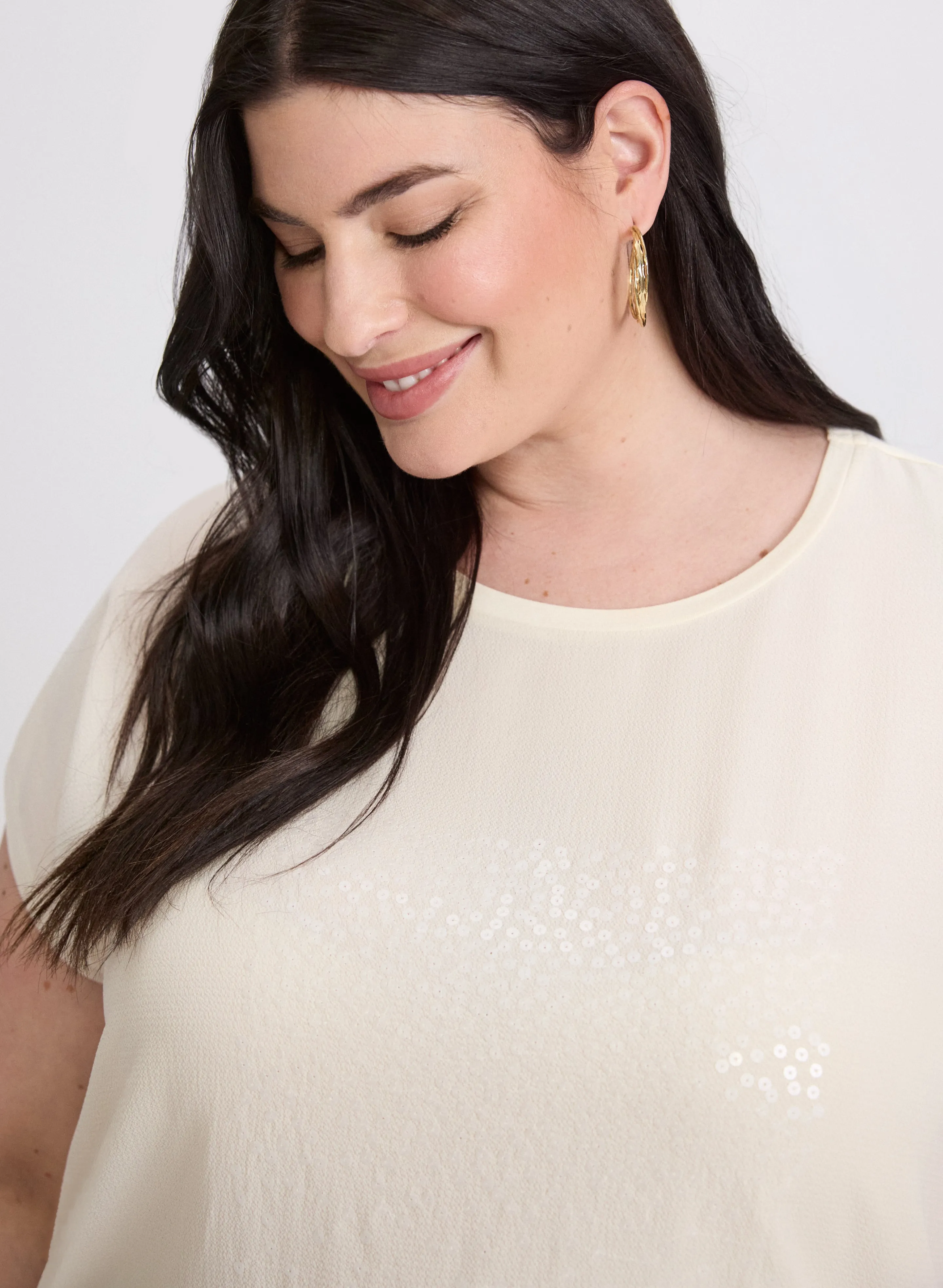 Matte Sequin Embellished Top sold by Laura product image thumbnail 5