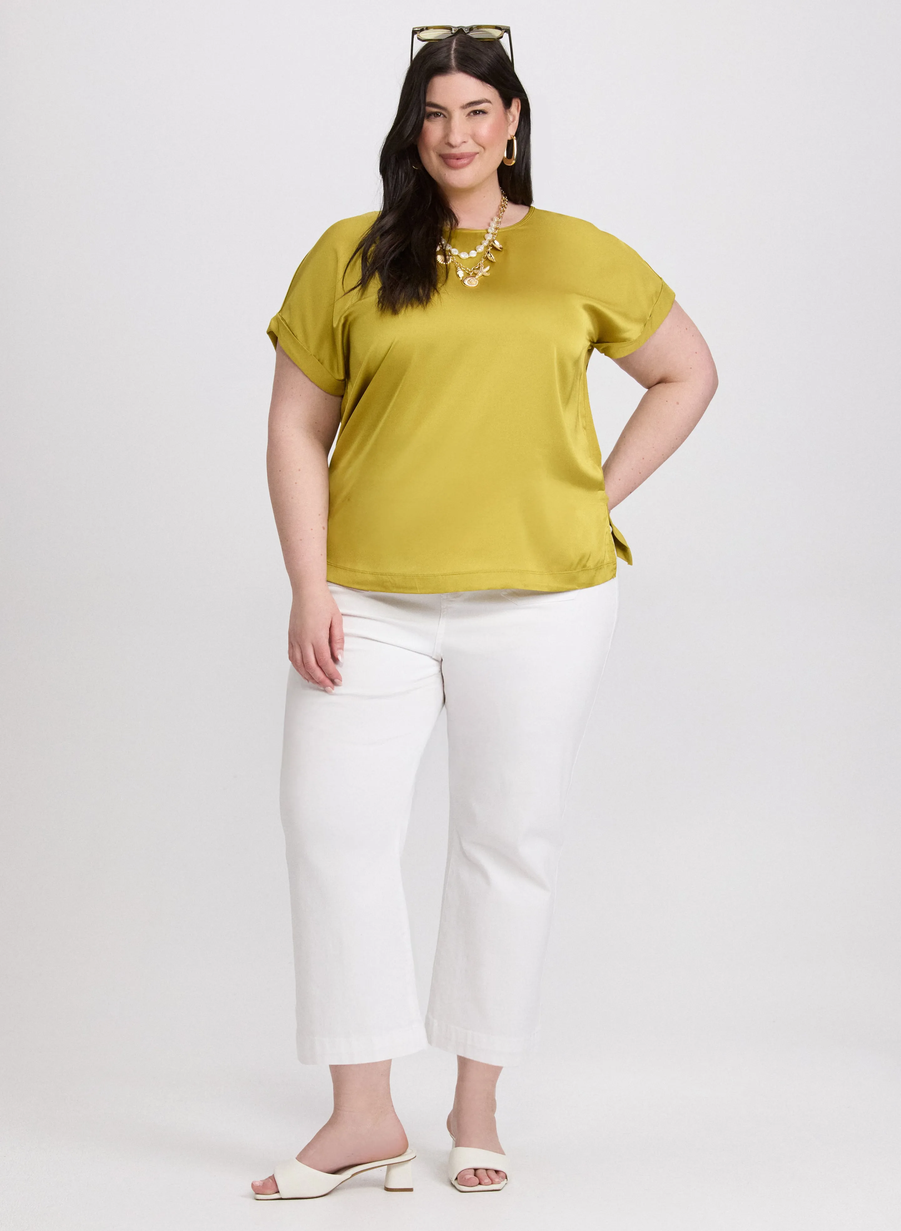 Satin Drop Shoulder Top sold by Laura product image thumbnail 3