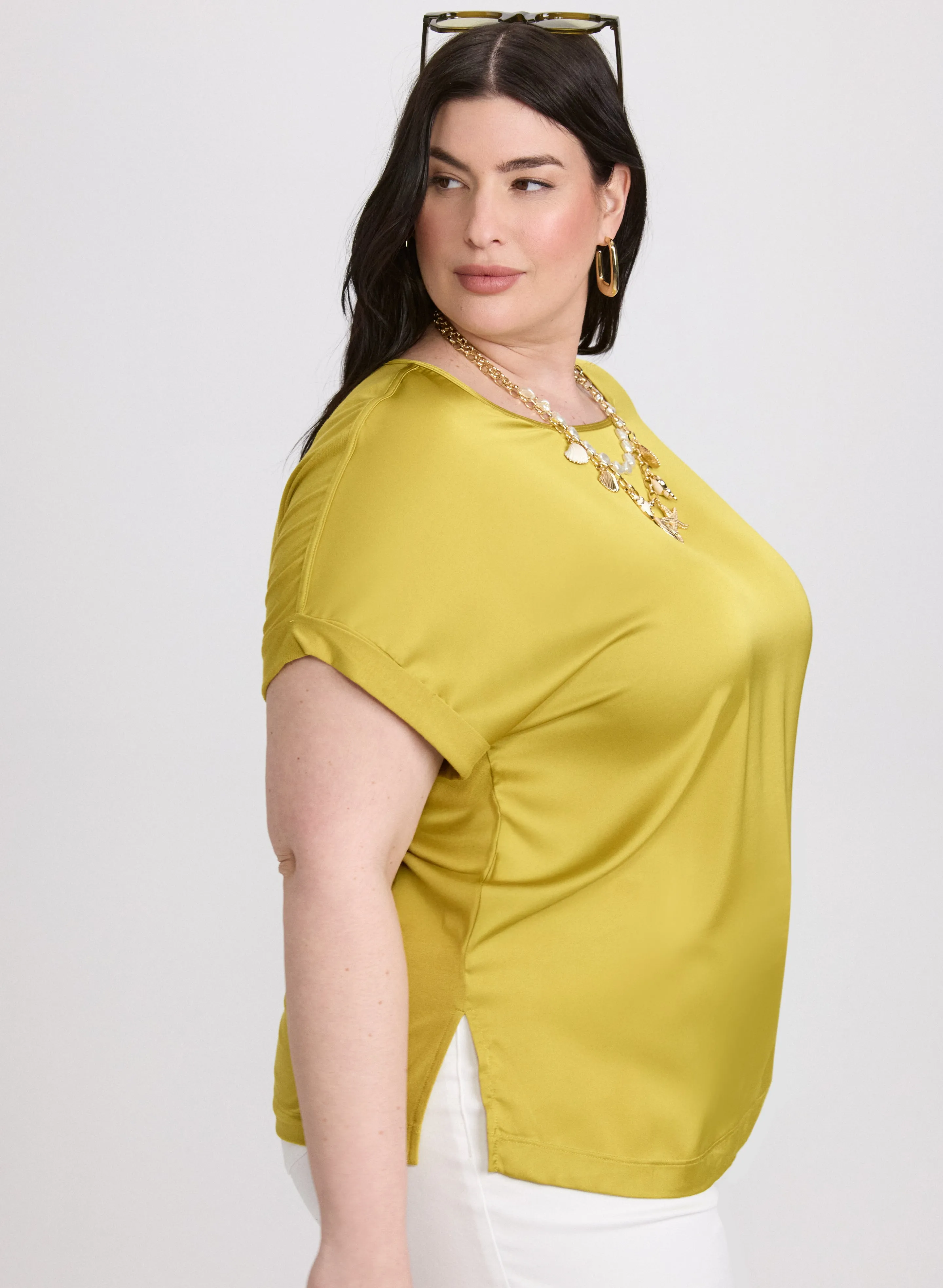 Satin Drop Shoulder Top sold by Laura product image thumbnail 2