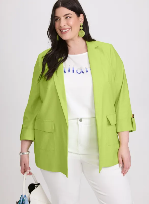 Linen-Blend Blazer sold by Laura