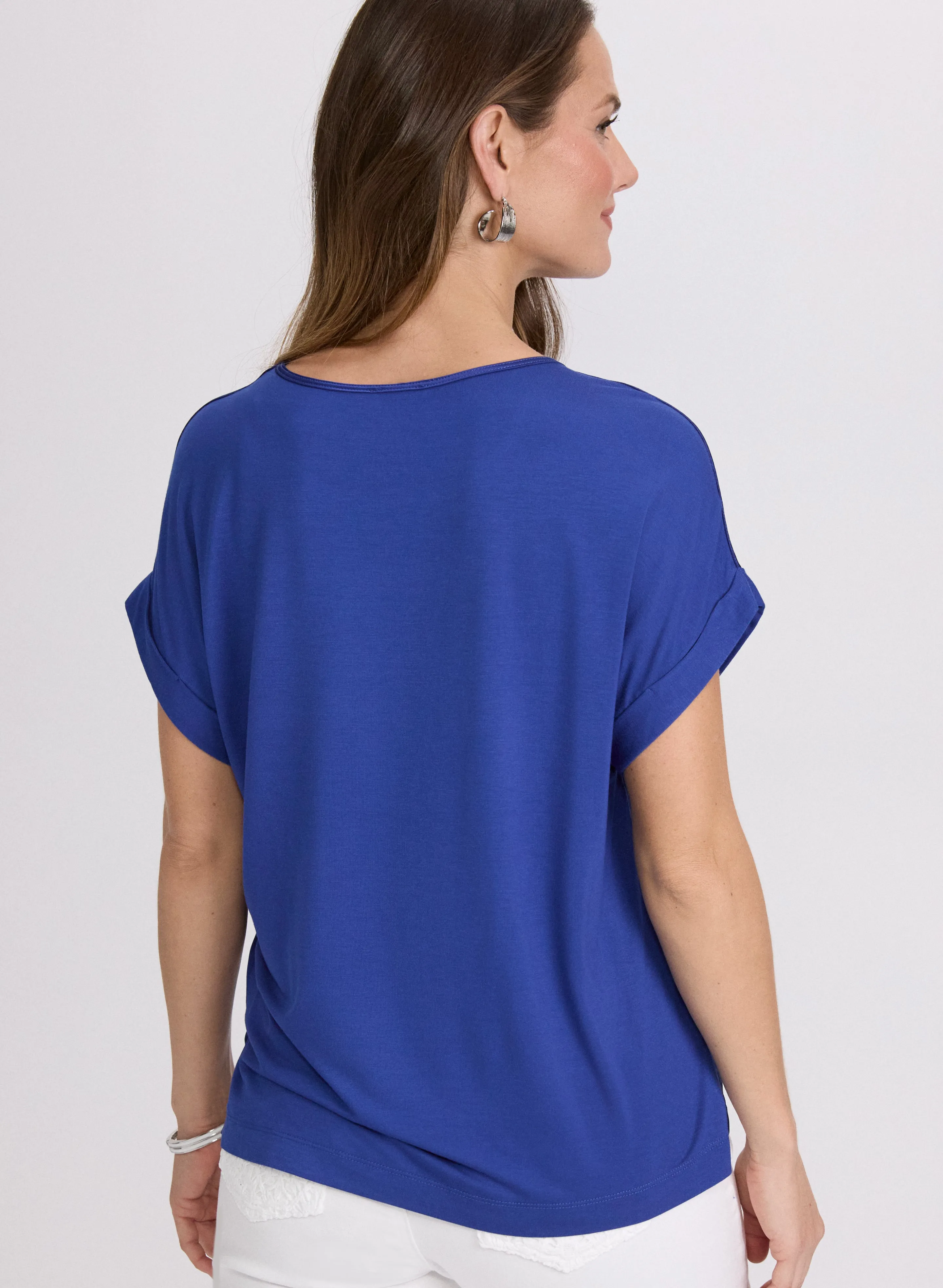 Satin Drop Shoulder Top sold by Laura product image thumbnail 4