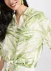 Tropical Tied-Hem Blouse sold by Laura