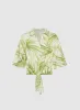 Tropical Tied-Hem Blouse sold by Laura