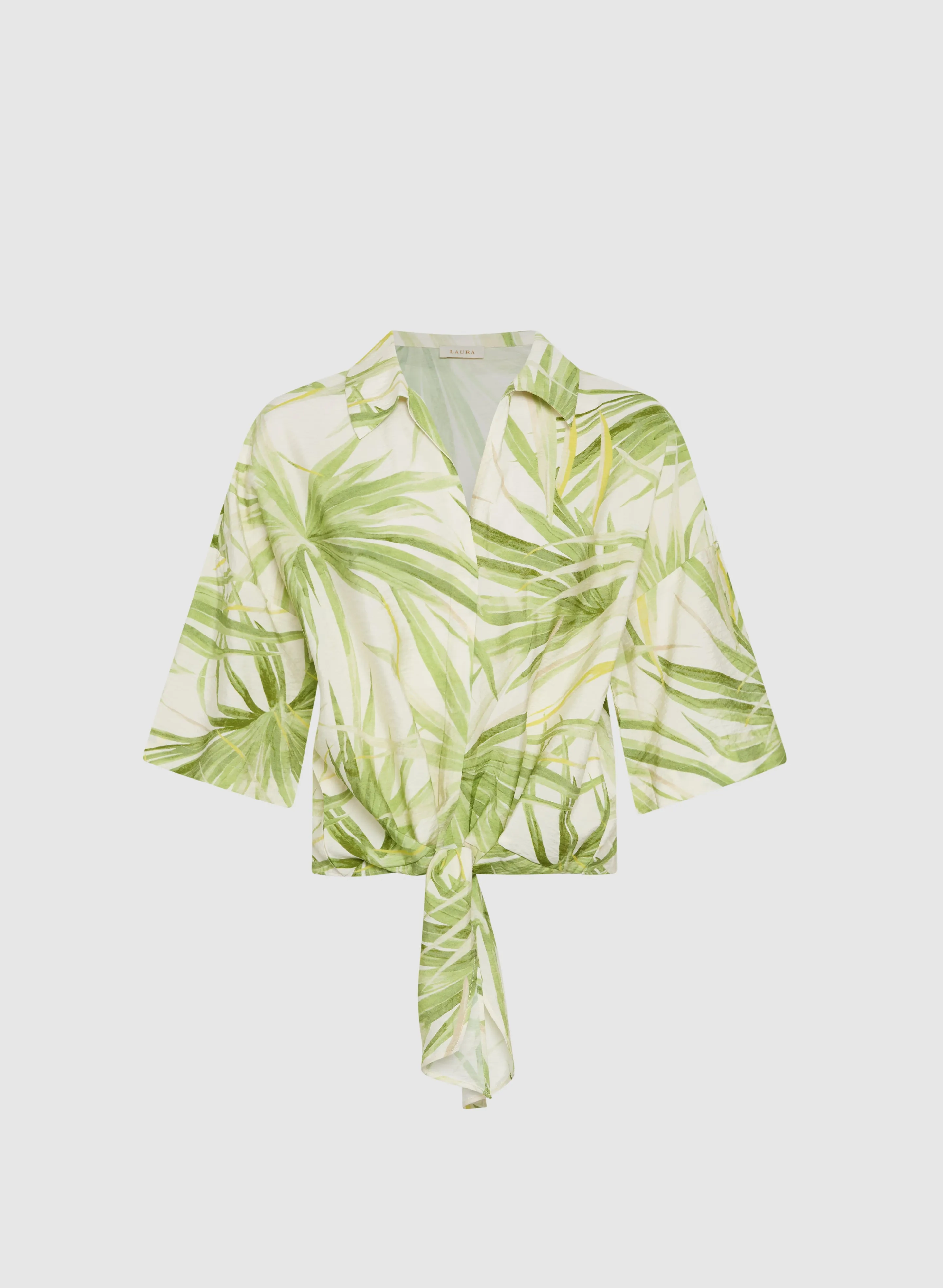 Tropical Tied-Hem Blouse sold by Laura product image thumbnail 5