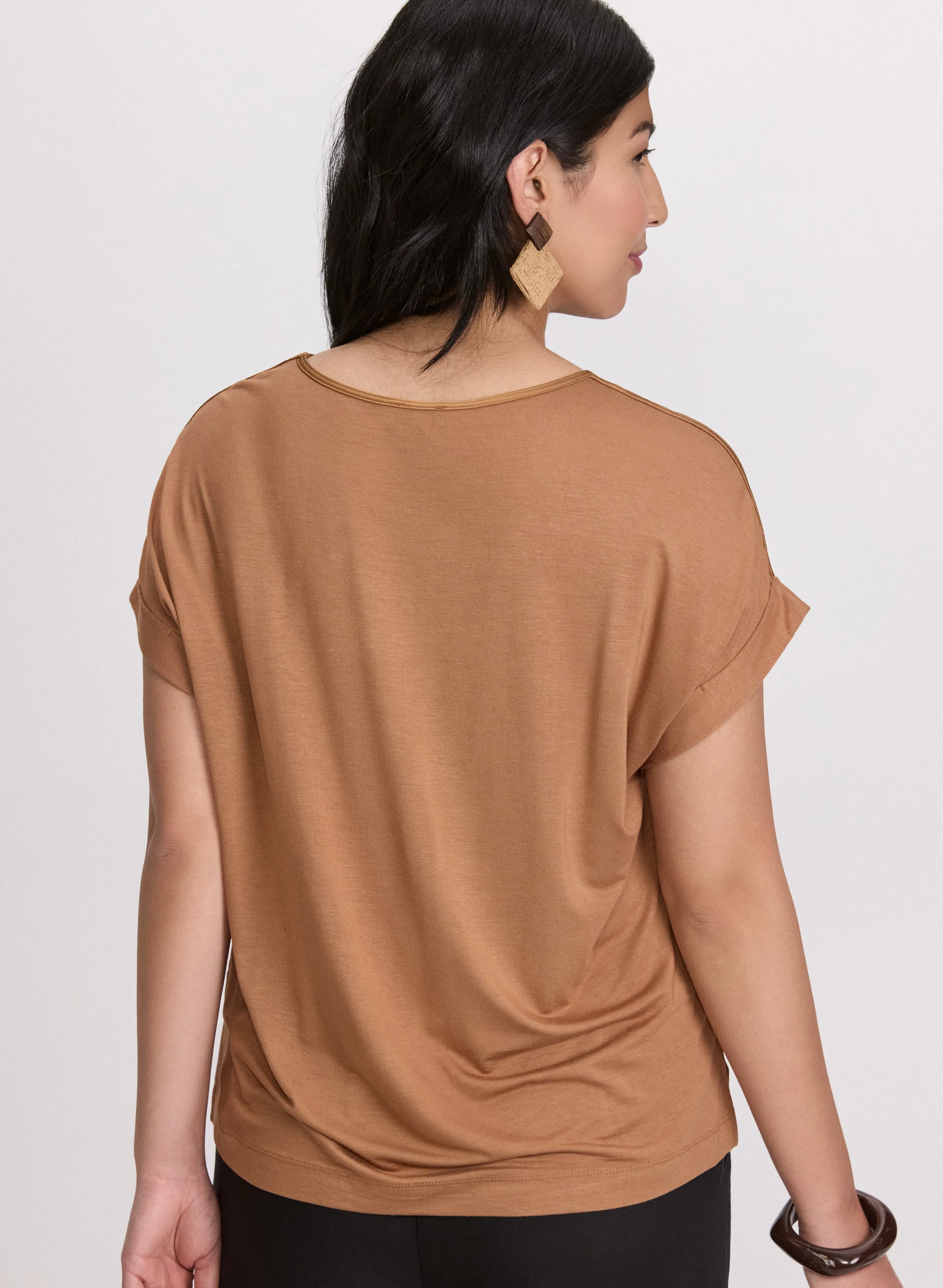 Satin Drop Shoulder Top sold by Laura product image thumbnail 4