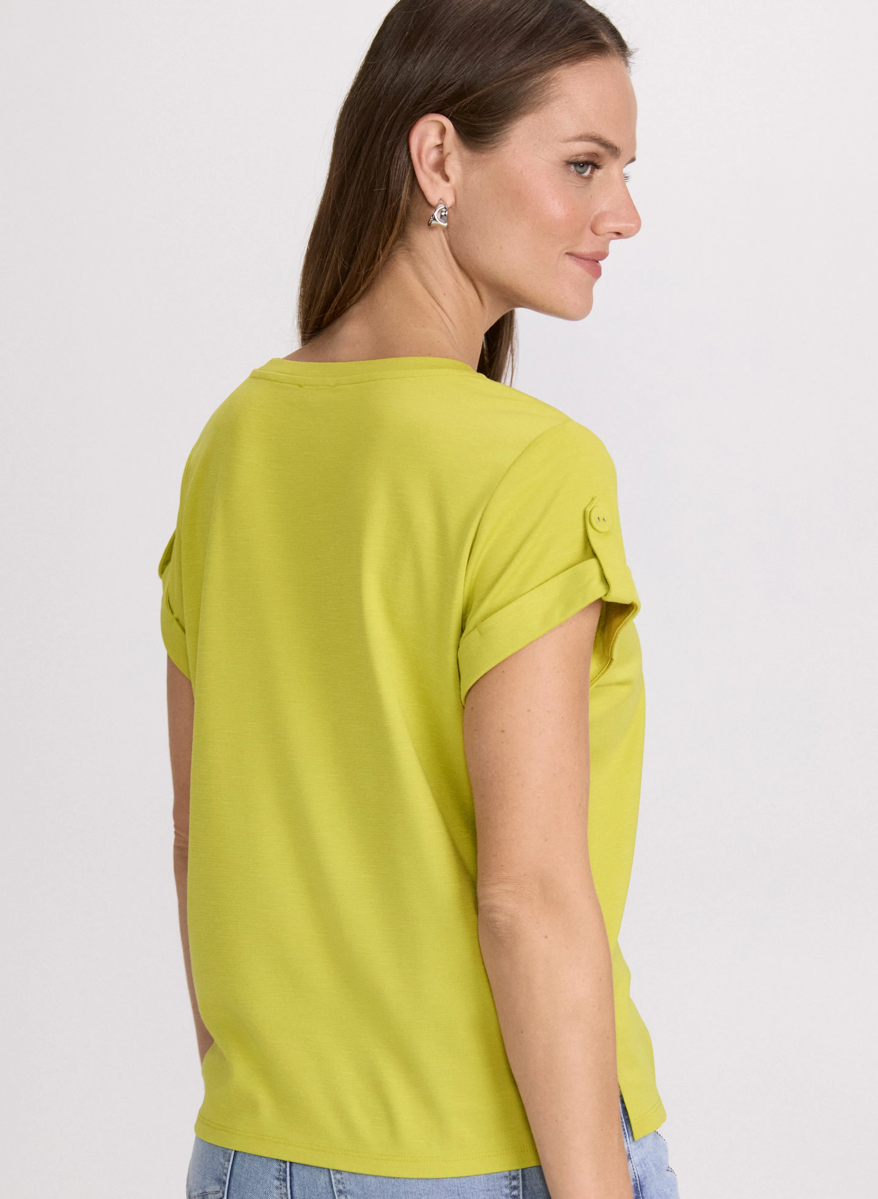 Cuffed Sleeve T-Shirt sold by Laura product image thumbnail 4