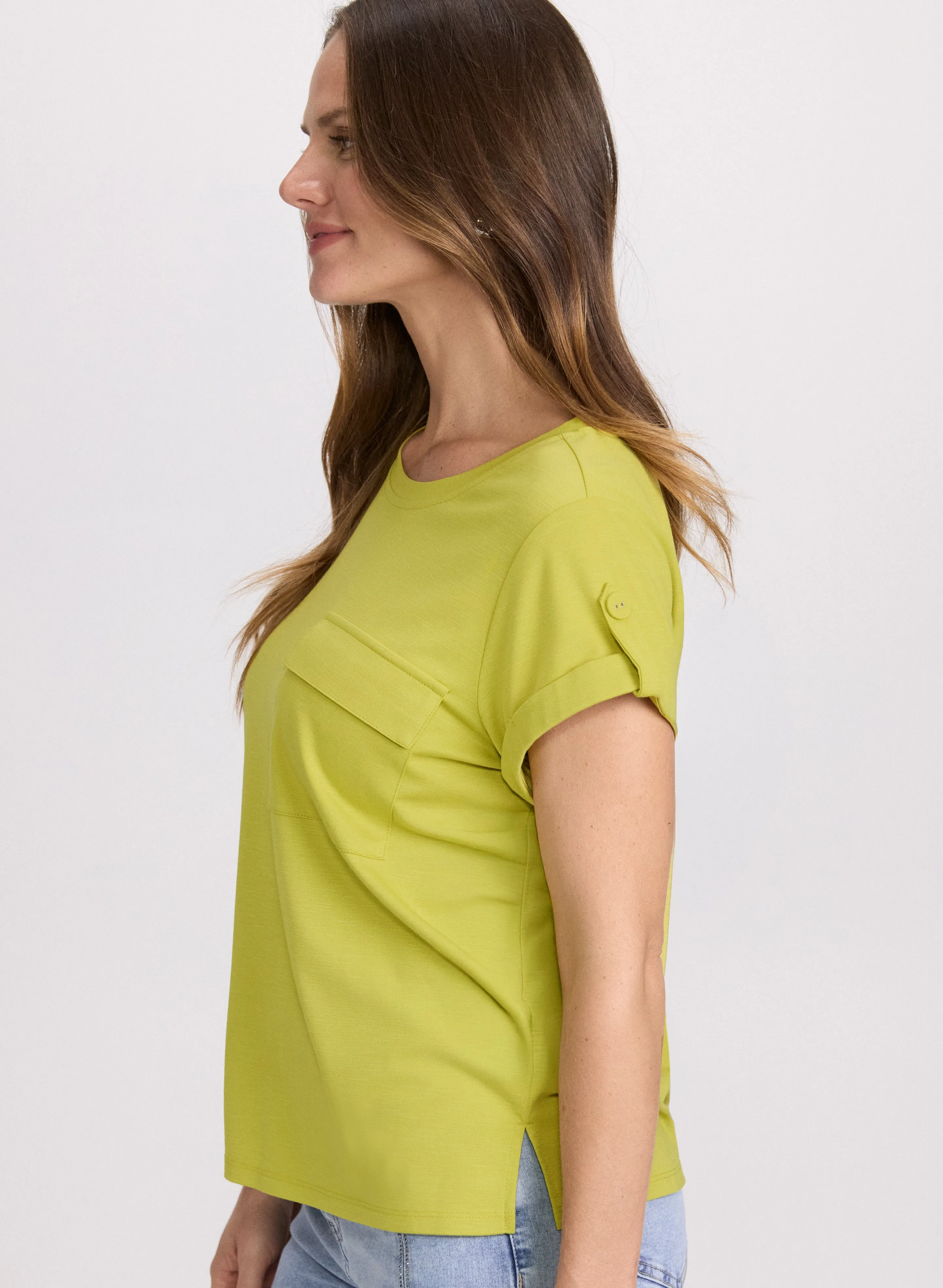 Cuffed Sleeve T-Shirt sold by Laura product image thumbnail 2