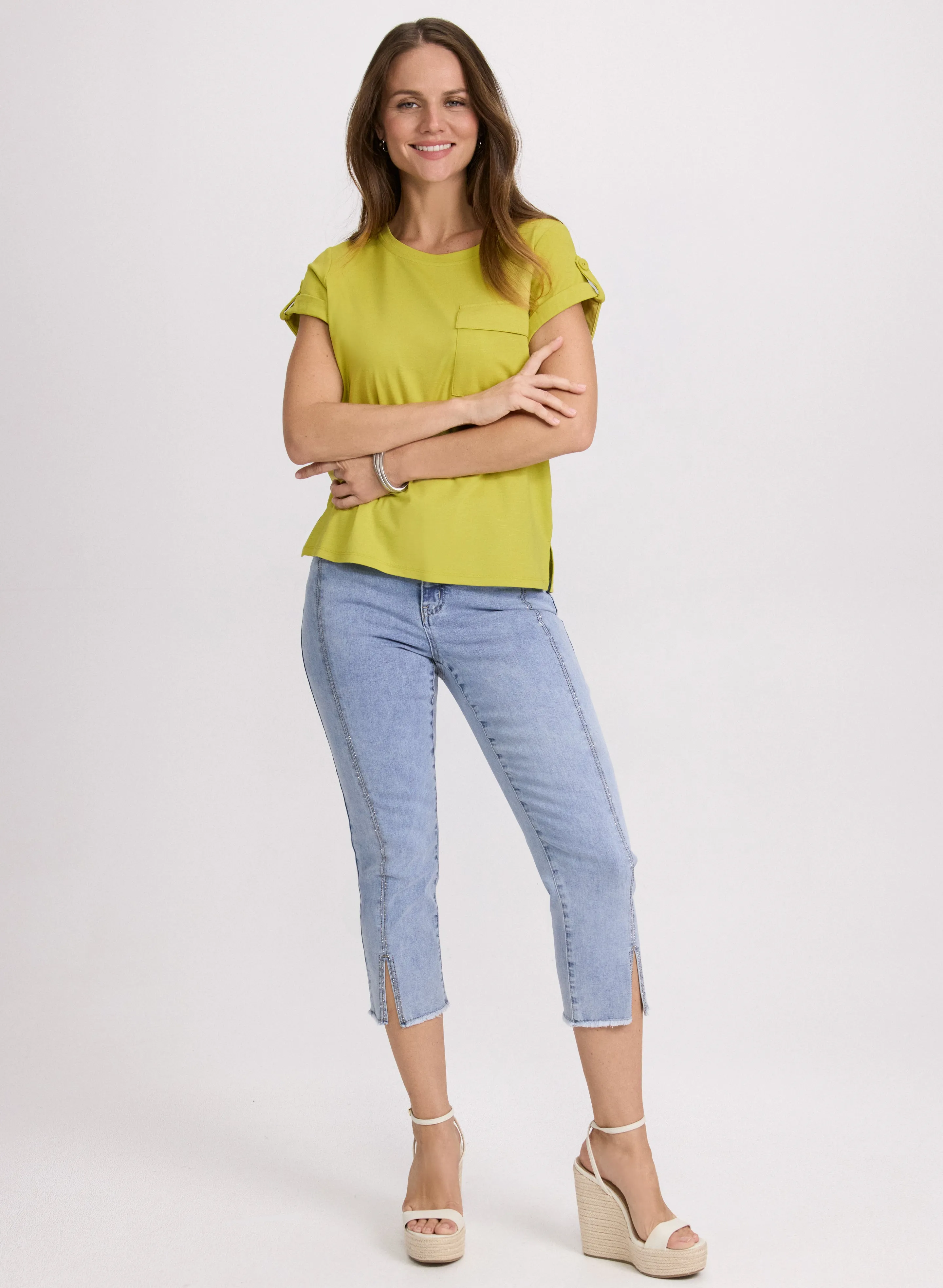 Cuffed Sleeve T-Shirt sold by Laura product image thumbnail 3