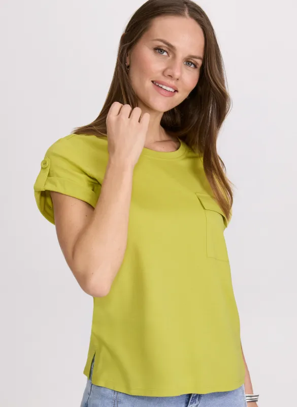 Cuffed Sleeve T-Shirt sold by Laura