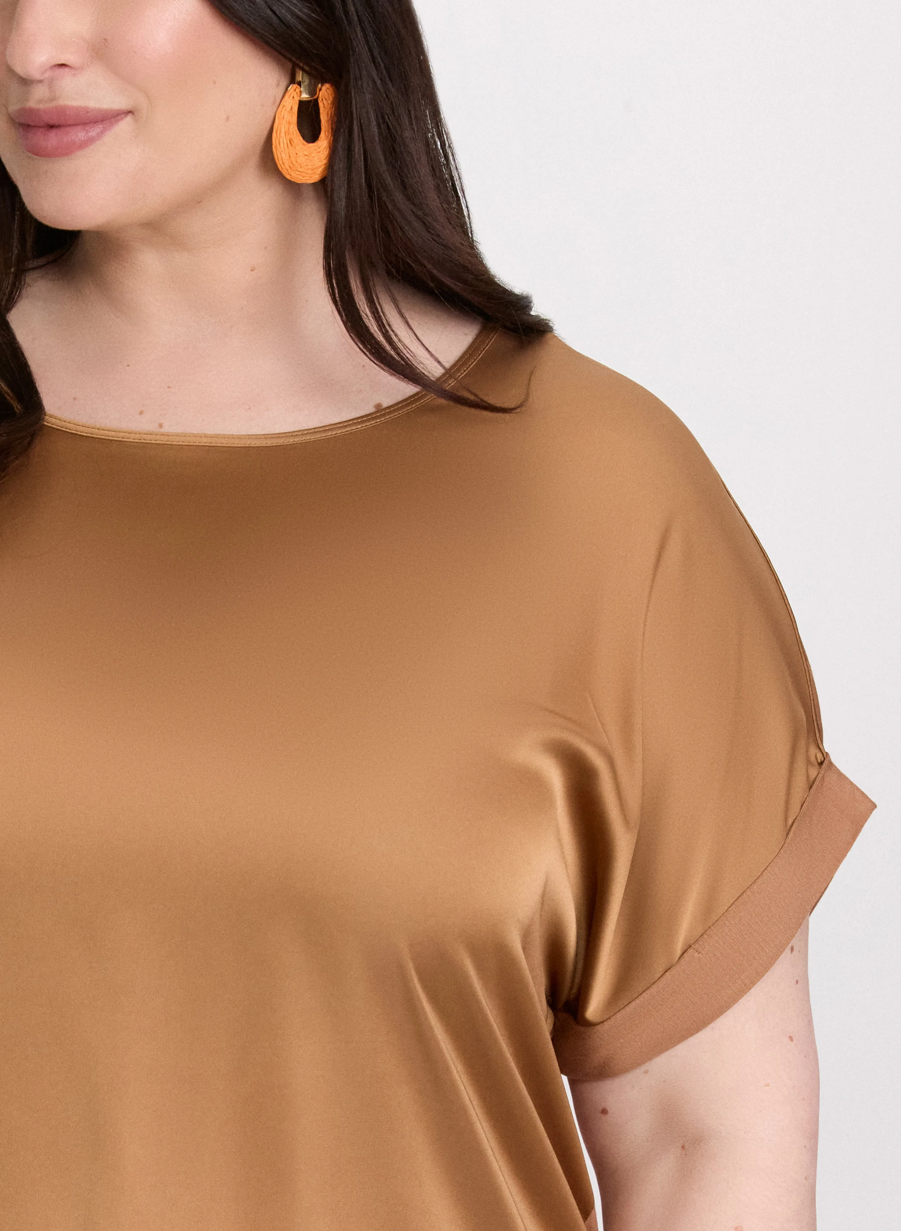 Satin Drop Shoulder Top sold by Laura product image thumbnail 5